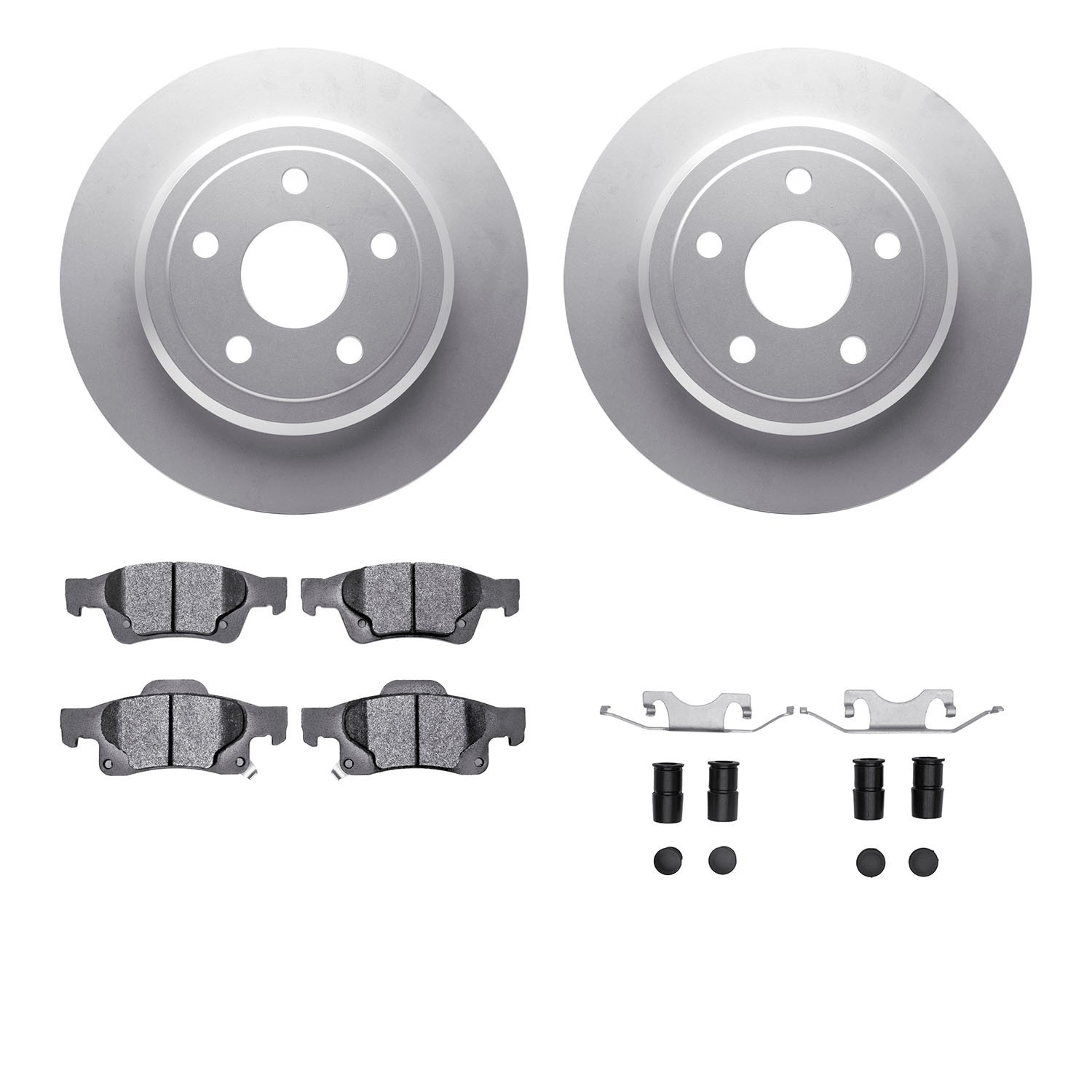 DYN 4412-42005 DFC GEOSPEC Coated Rotor- HD Brake Pad - Hardware