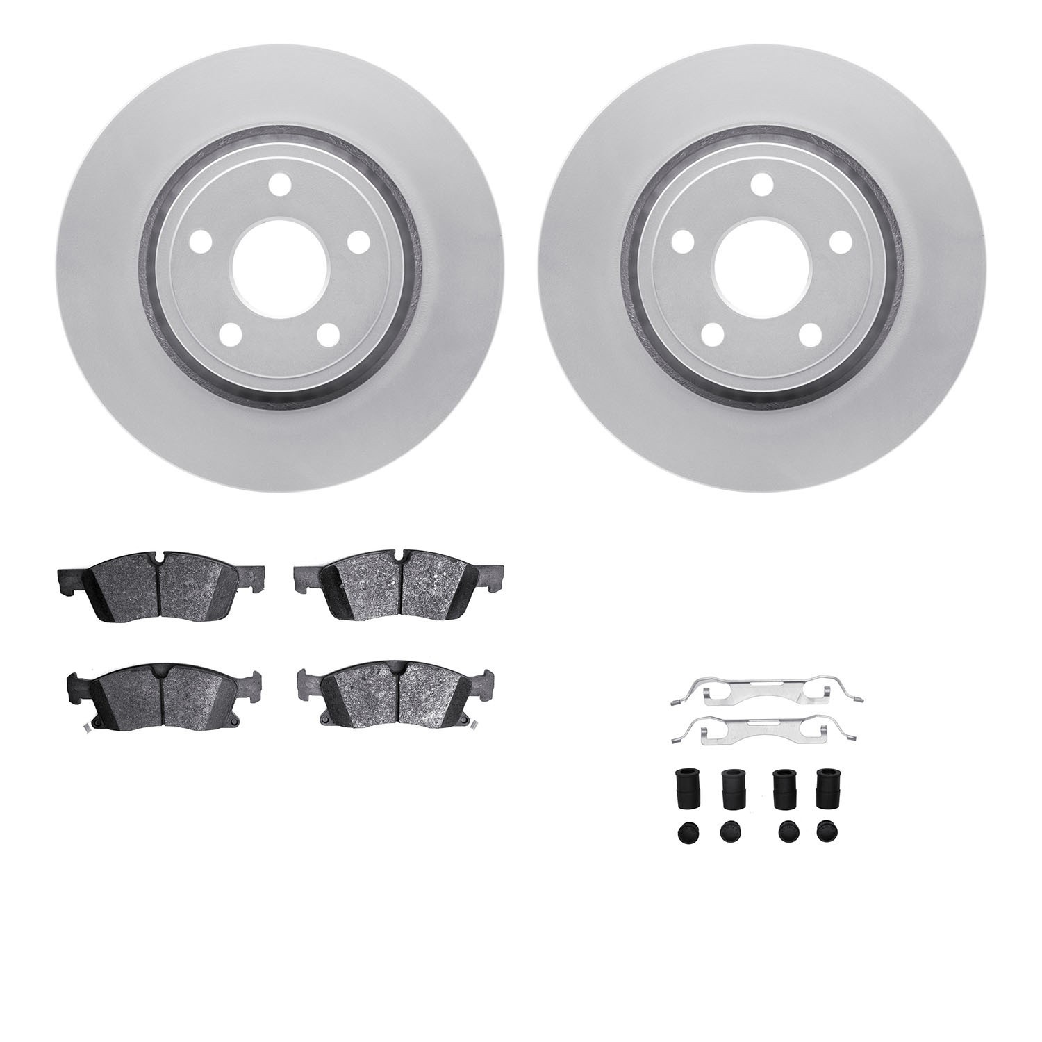 DYN 4412-42008 DFC GEOSPEC Coated Rotor- HD Brake Pad - Hardware