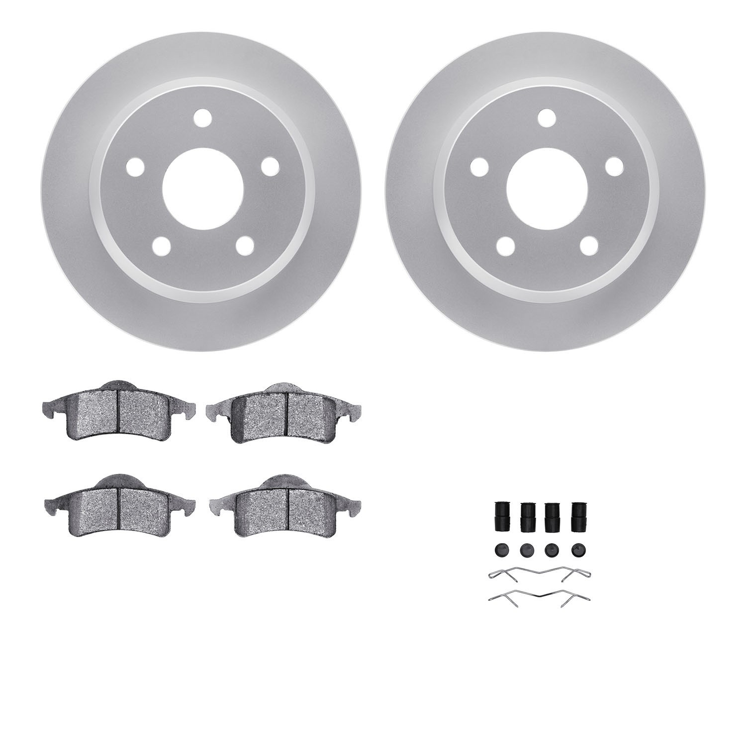 DYN 4412-42025 DFC GEOSPEC Coated Rotor- HD Brake Pad - Hardware