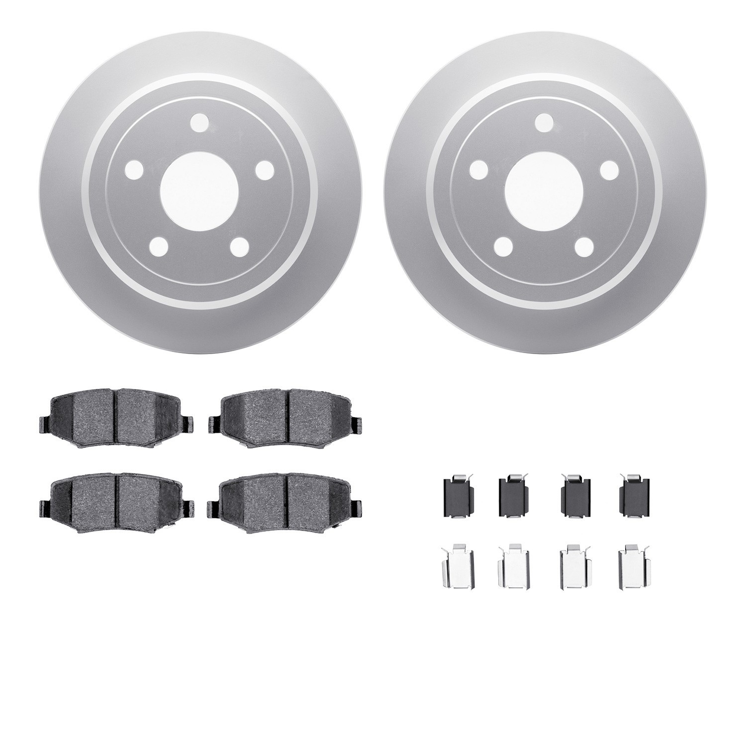 DYN 4412-42028 DFC GEOSPEC Coated Rotor- HD Brake Pad - Hardware