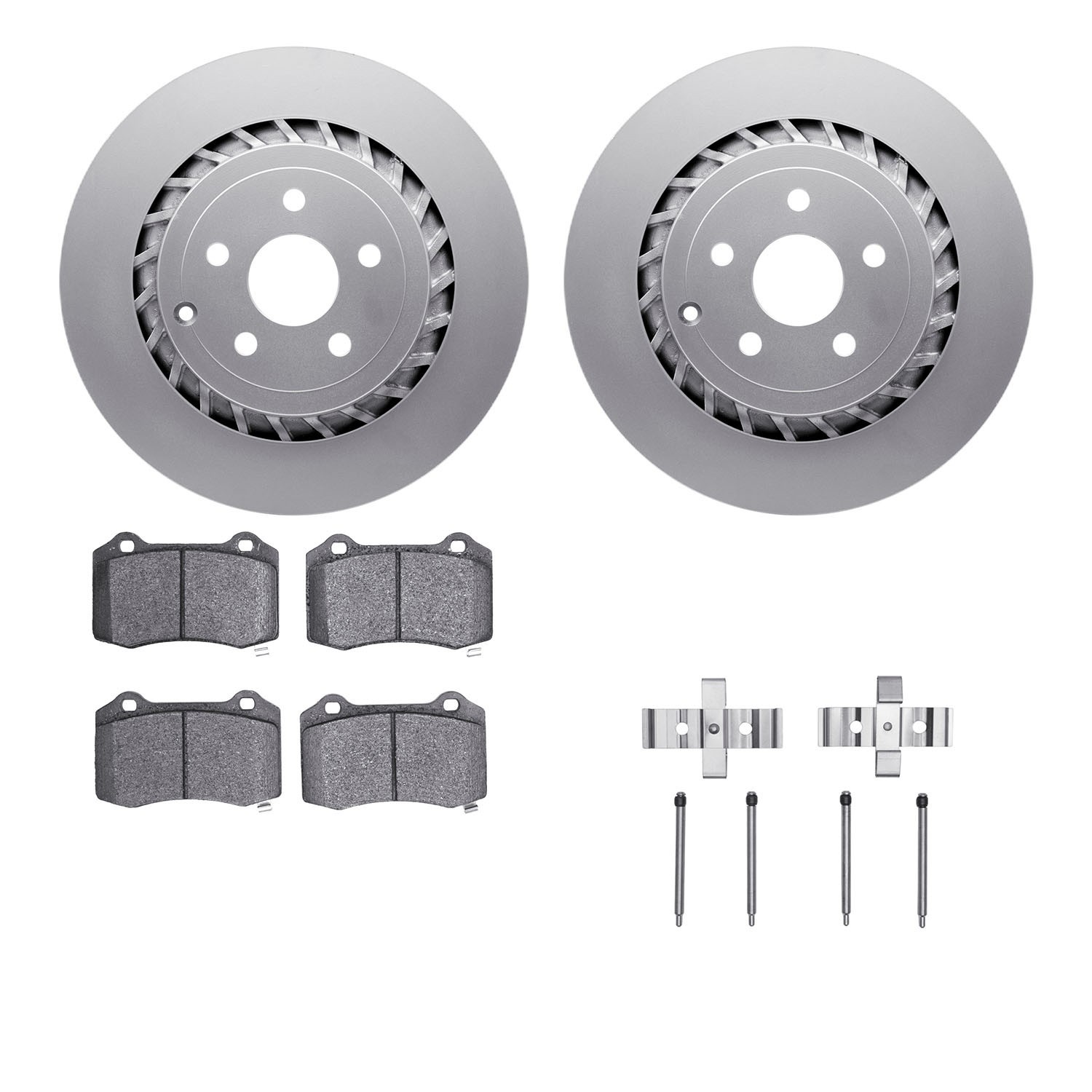 DYN 4412-47004 DFC GEOSPEC Coated Rotor- HD Brake Pad - Hardware
