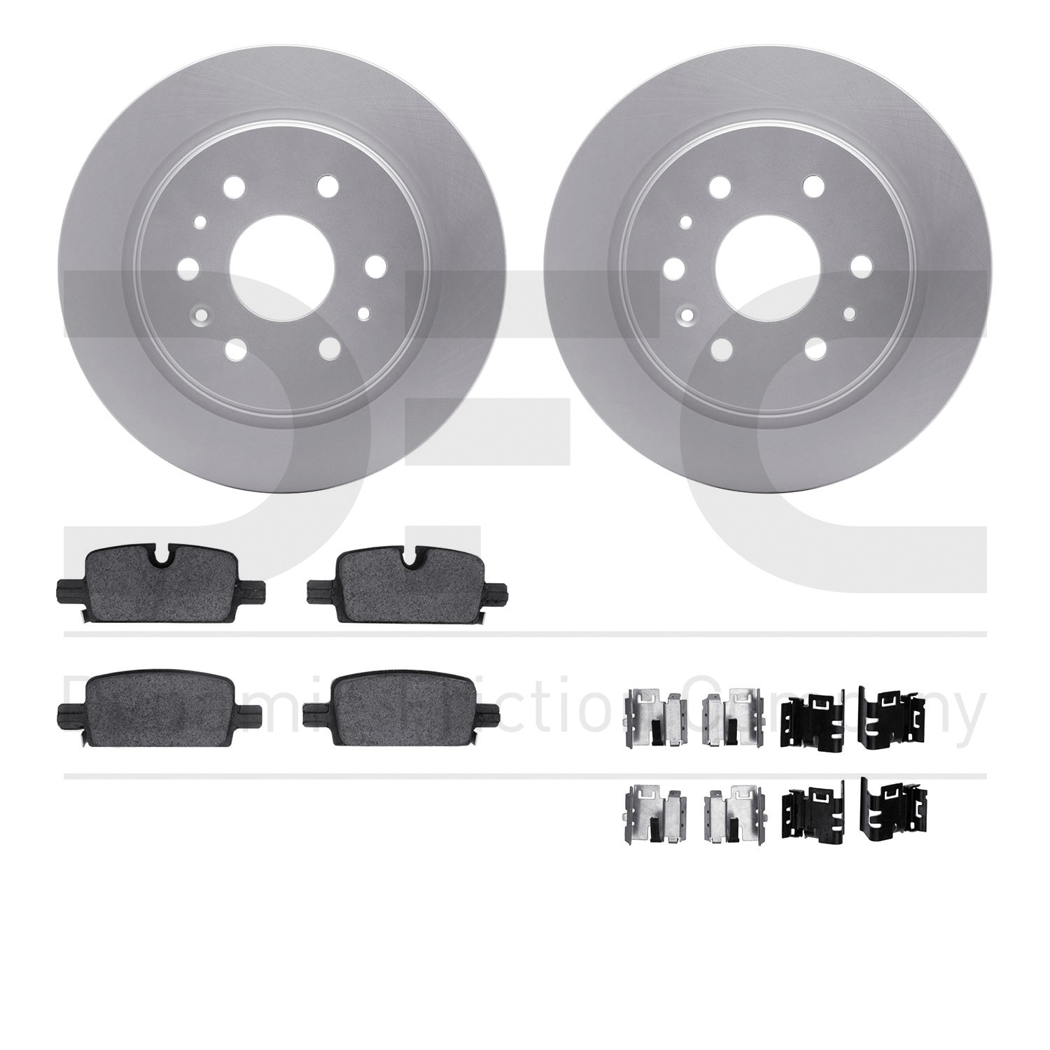 DYN 4412-47011 DFC GEOSPEC Coated Rotor- HD Brake Pad - Hardware
