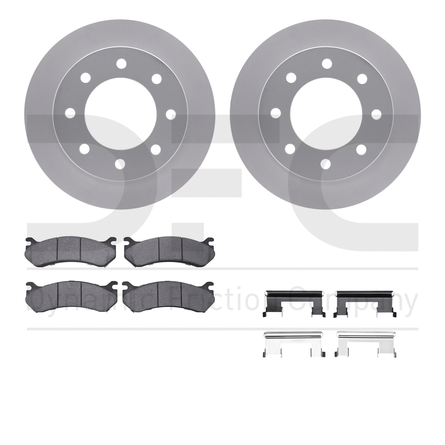 DYN 4412-48016 DFC GEOSPEC Coated Rotor- HD Brake Pad - Hardware