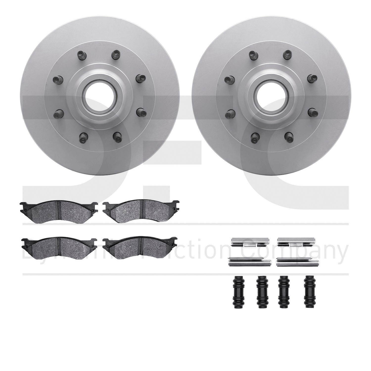 DYN 4412-54010 DFC GEOSPEC Coated Rotor- HD Brake Pad - Hardware