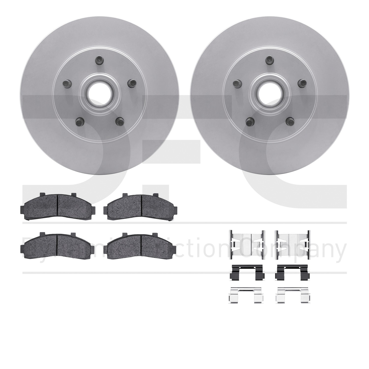 DYN 4412-54012 DFC GEOSPEC Coated Rotor- HD Brake Pad - Hardware