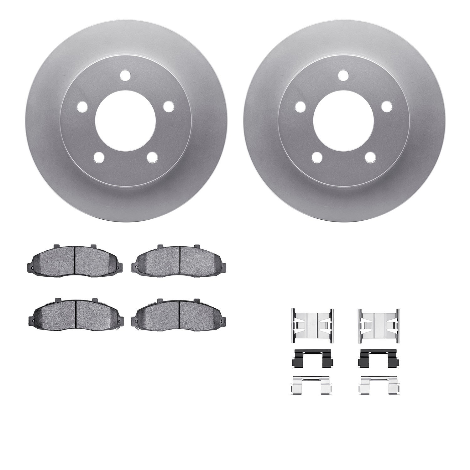 DYN 4412-54018 DFC GEOSPEC Coated Rotor- HD Brake Pad - Hardware