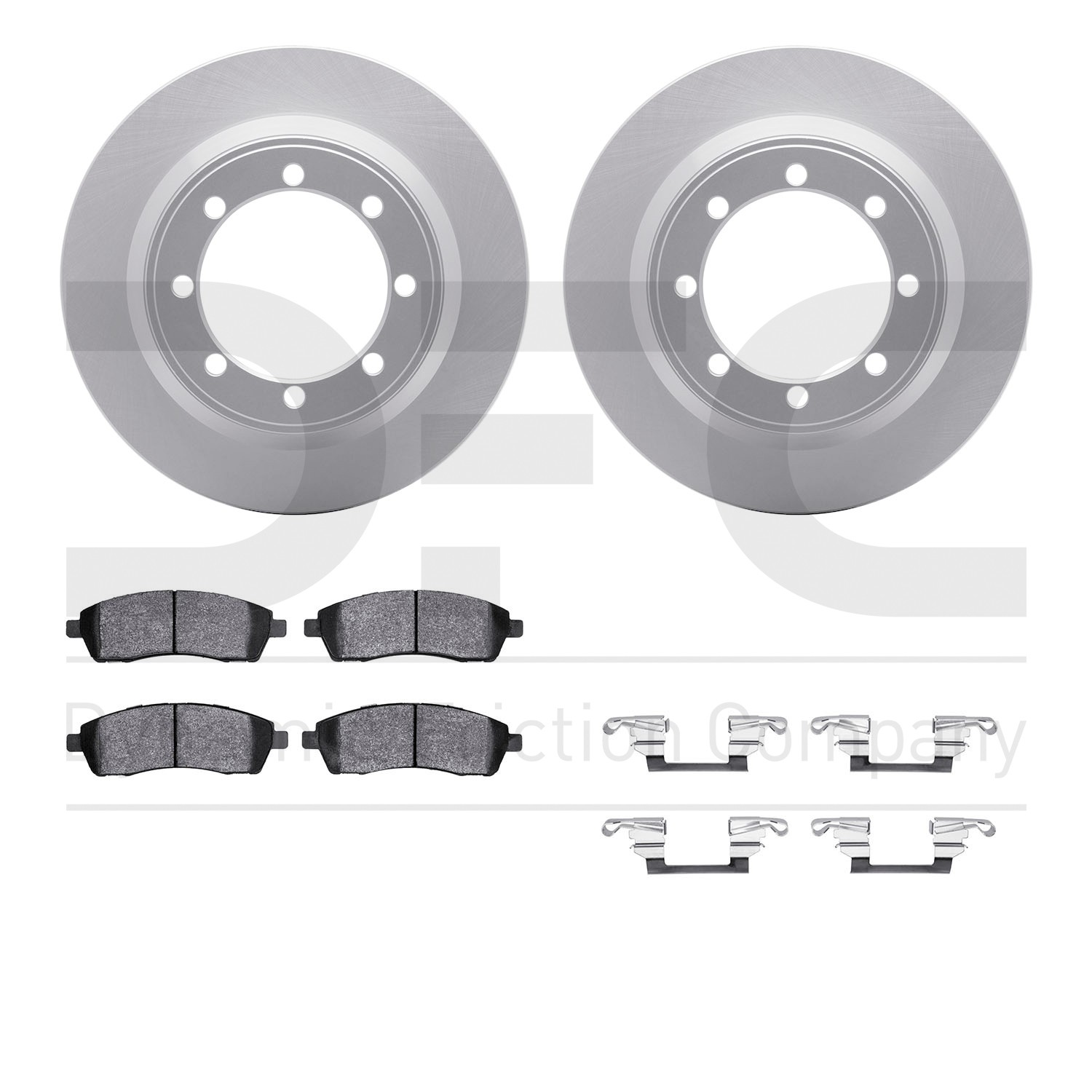 DYN 4412-54023 DFC GEOSPEC Coated Rotor- HD Brake Pad - Hardware