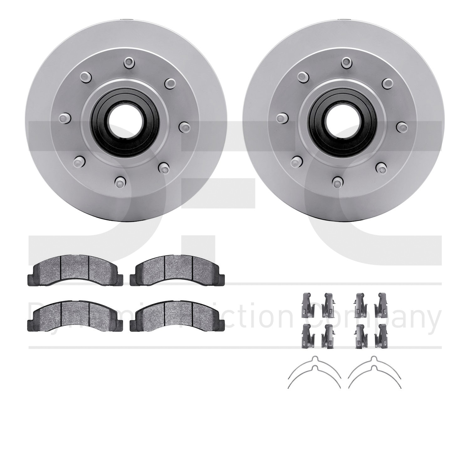 DYN 4412-54026 DFC GEOSPEC Coated Rotor- HD Brake Pad - Hardware