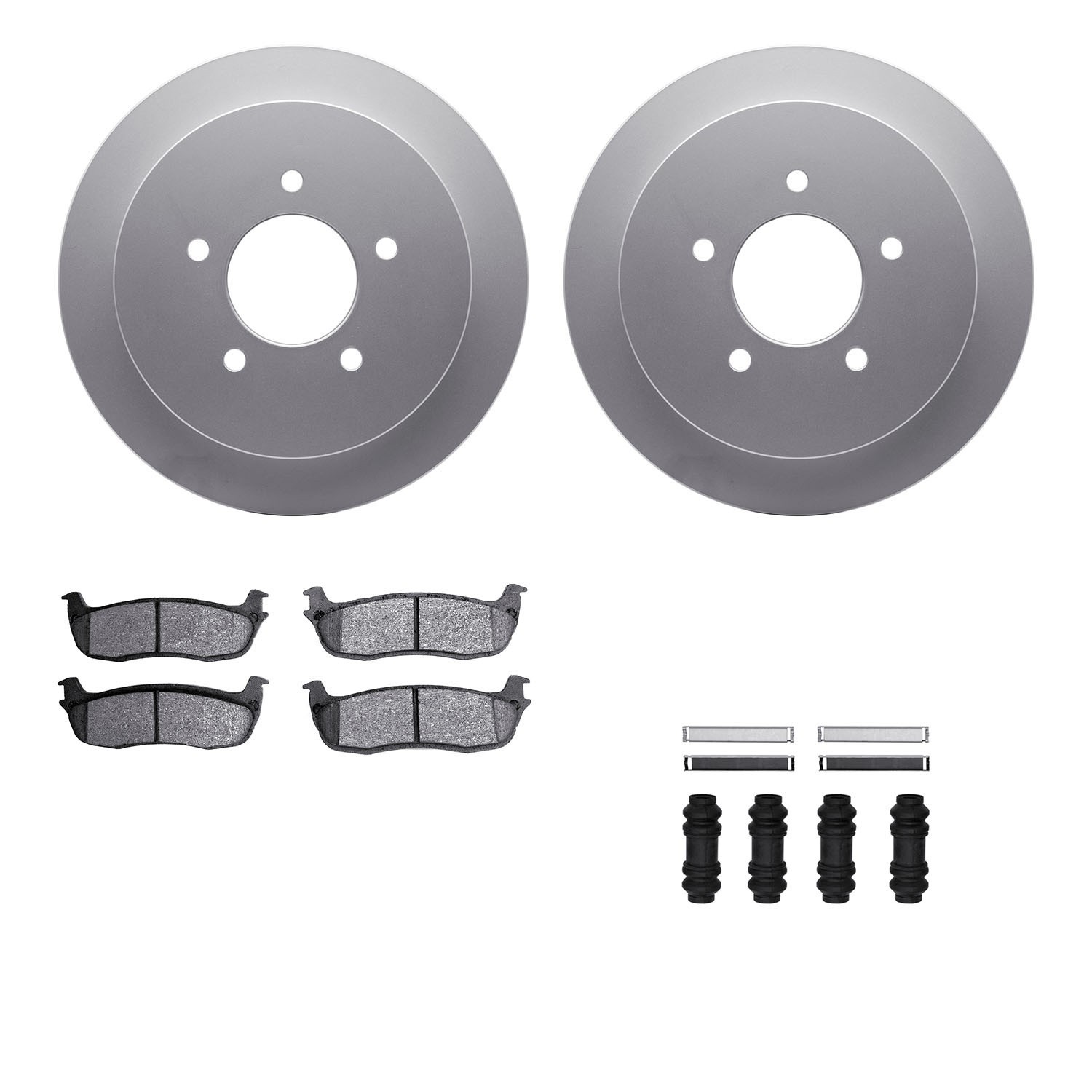 DYN 4412-54036 DFC GEOSPEC Coated Rotor- HD Brake Pad - Hardware