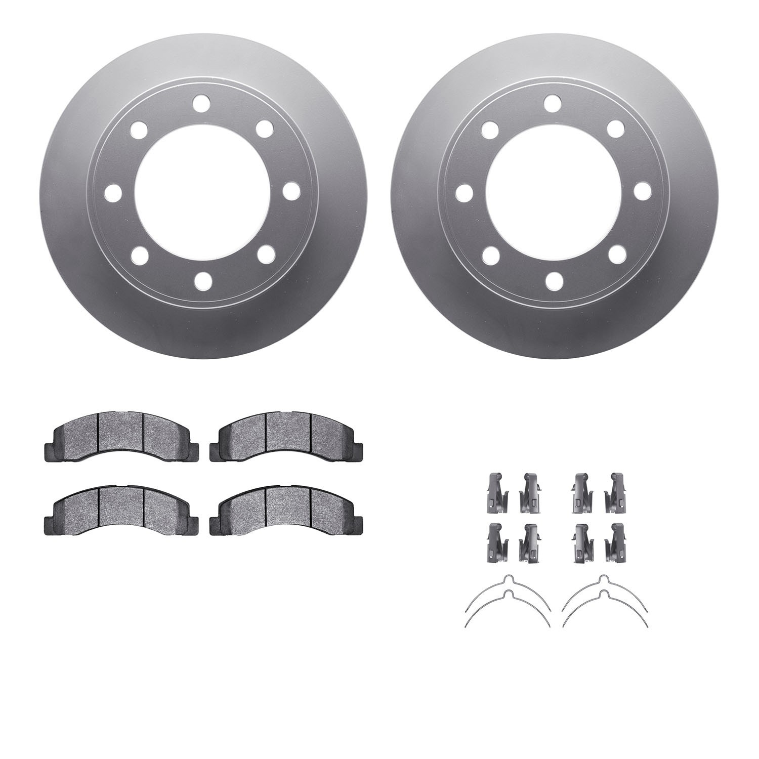 DYN 4412-54037 DFC GEOSPEC Coated Rotor- HD Brake Pad - Hardware