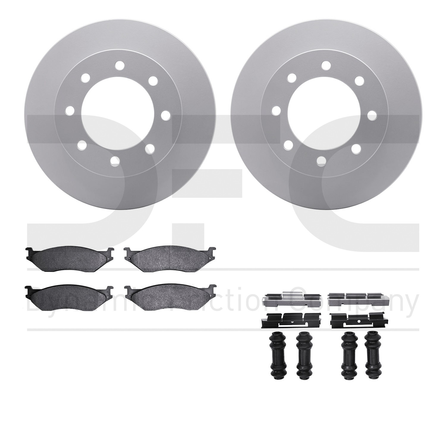DYN 4412-54038 DFC GEOSPEC Coated Rotor- HD Brake Pad - Hardware