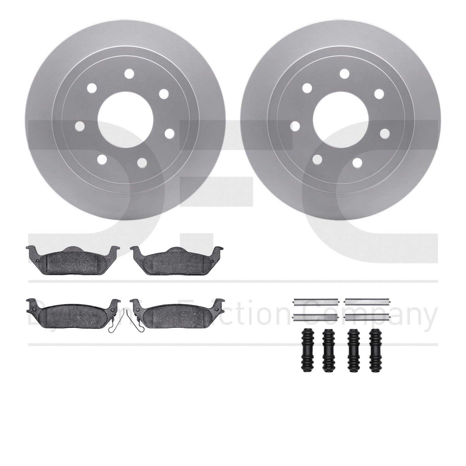 DYN 4412-54050 DFC GEOSPEC Coated Rotor- HD Brake Pad - Hardware