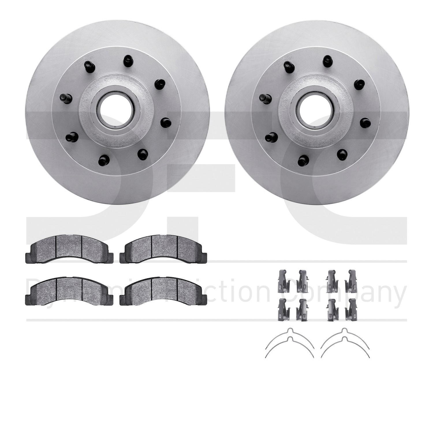 DYN 4412-54051 DFC GEOSPEC Coated Rotor- HD Brake Pad - Hardware