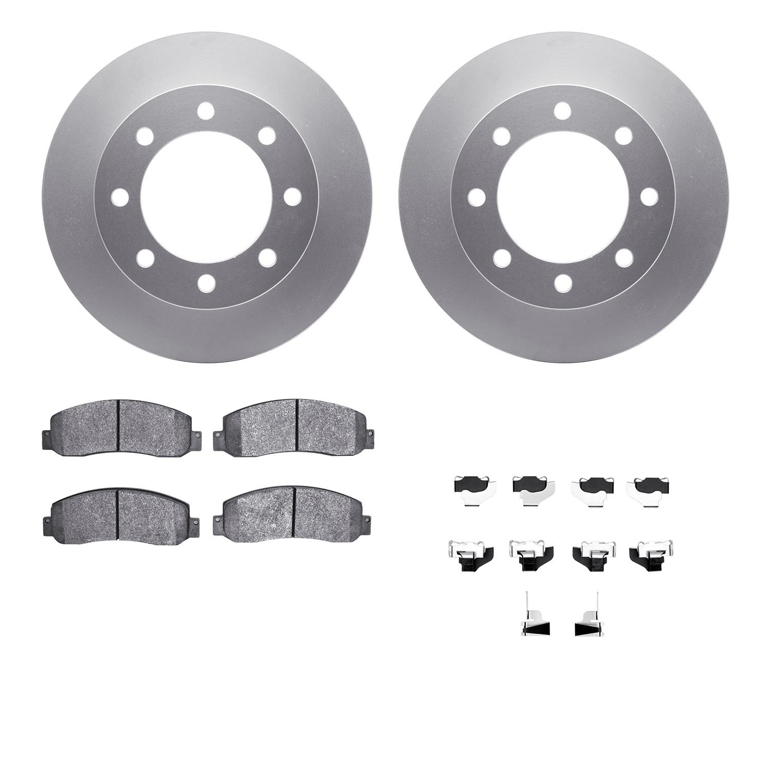 DYN 4412-54052 DFC GEOSPEC Coated Rotor- HD Brake Pad - Hardware
