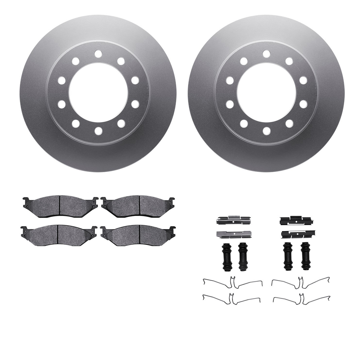 DYN 4412-54053 DFC GEOSPEC Coated Rotor- HD Brake Pad - Hardware