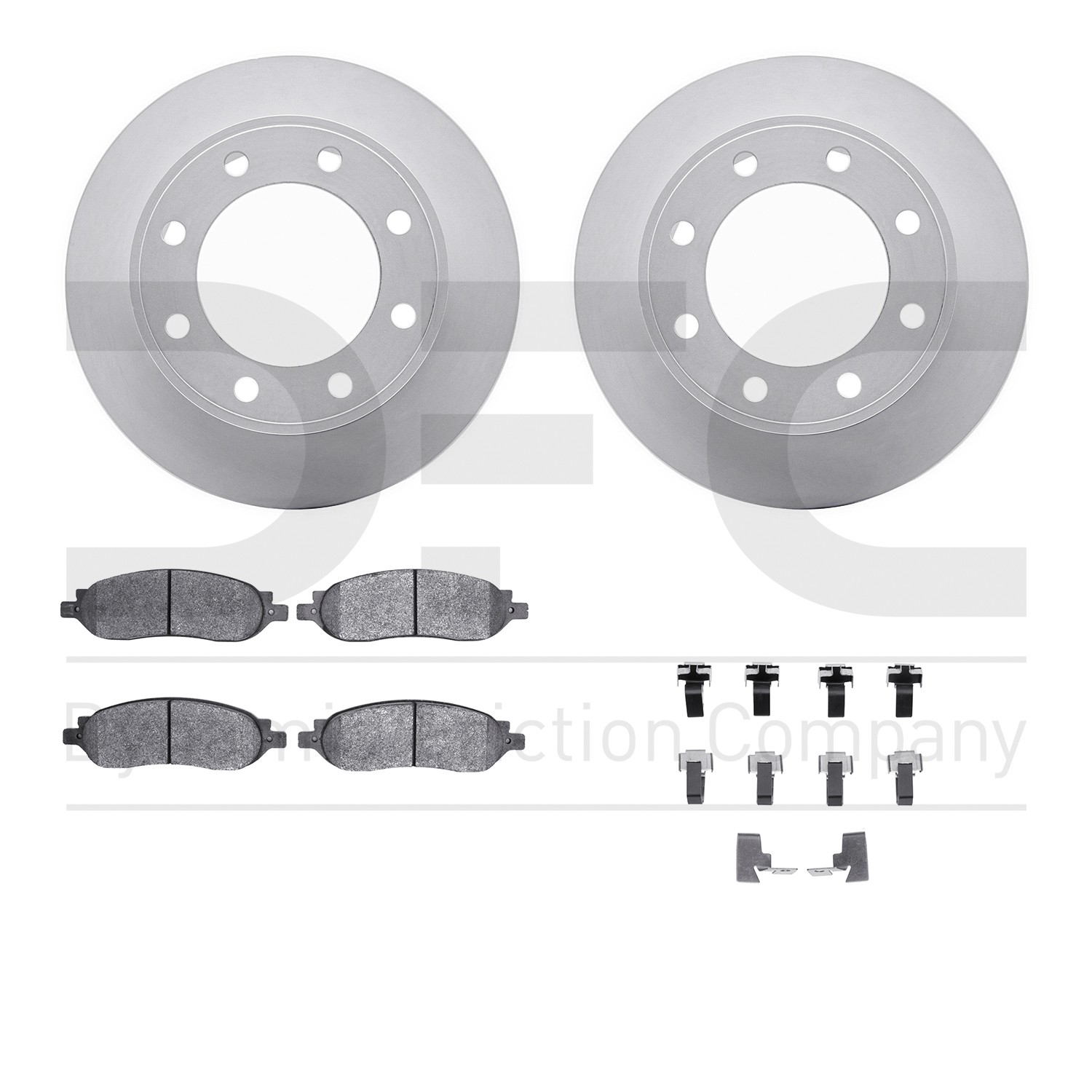 DYN 4412-54057 DFC GEOSPEC Coated Rotor- HD Brake Pad - Hardware