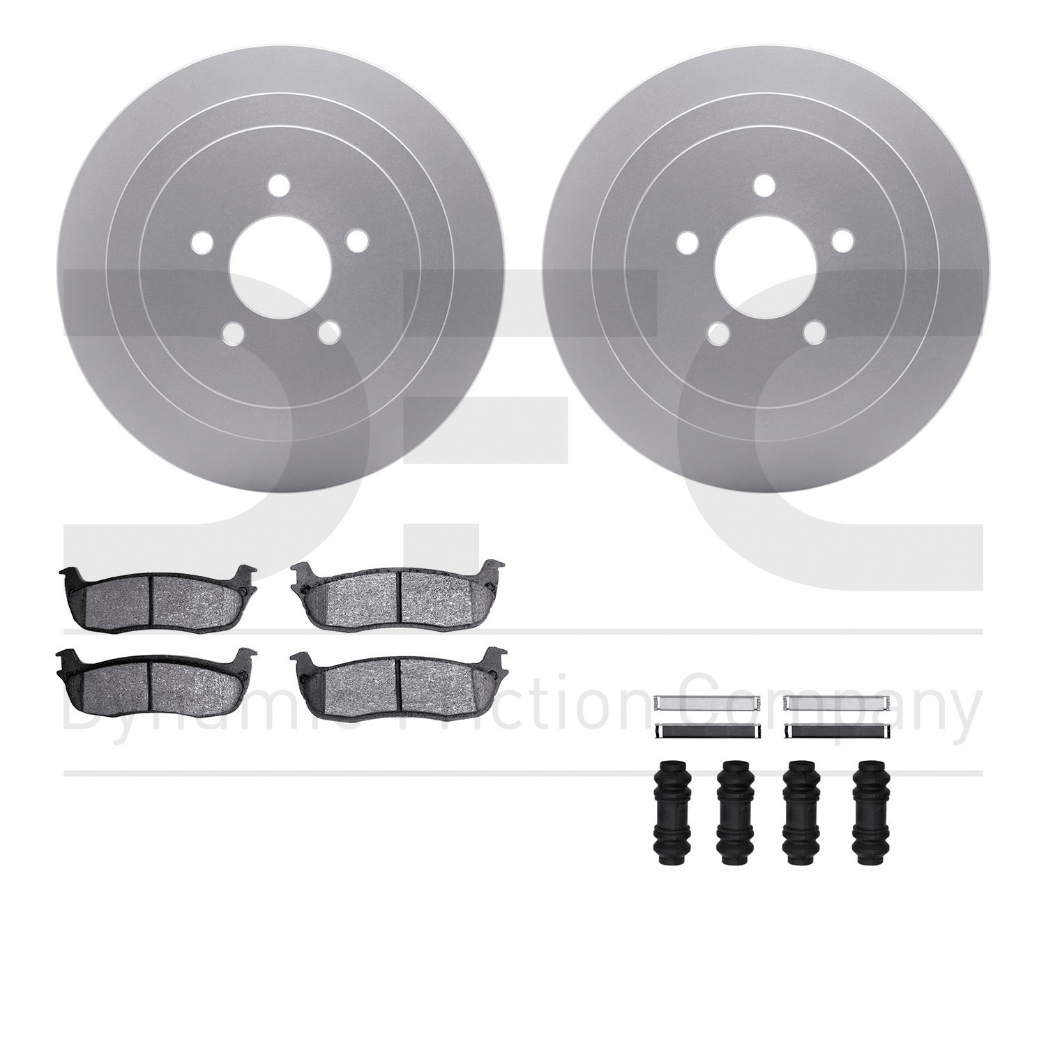 DYN 4412-55001 DFC GEOSPEC Coated Rotor- HD Brake Pad - Hardware