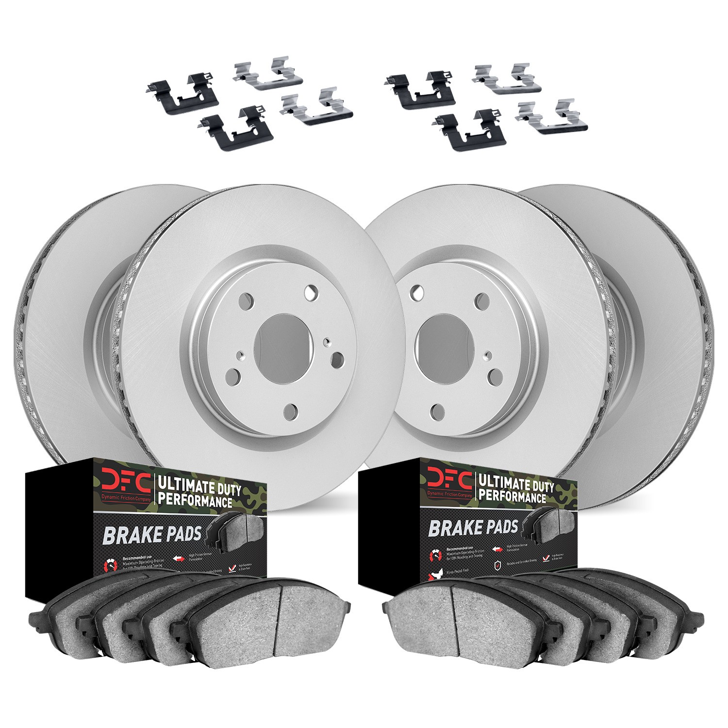 DYN 4414-40002 DFC GEOSPEC Coated Rotor- HD Brake Pad - Hardware