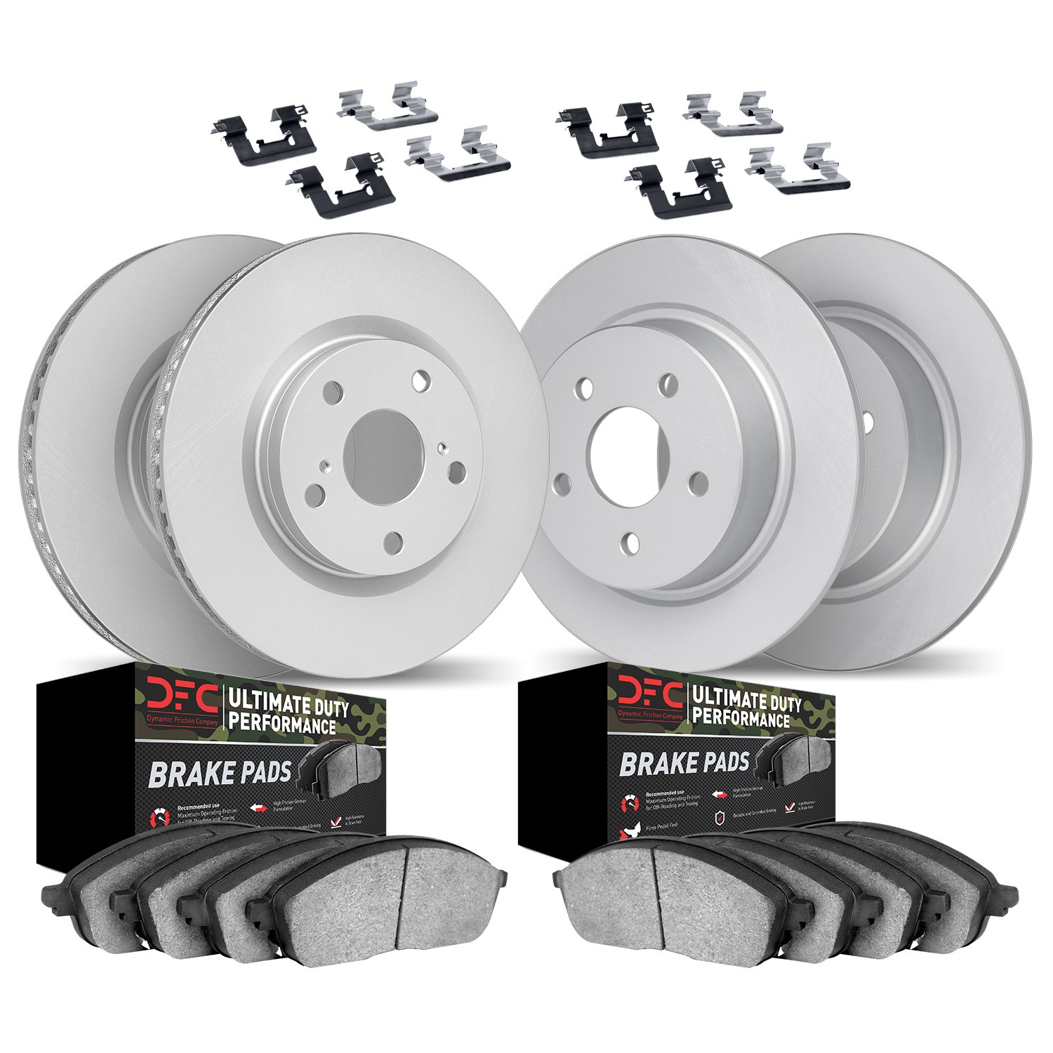 DYN 4414-54004 DFC GEOSPEC Coated Rotor- HD Brake Pad - Hardware