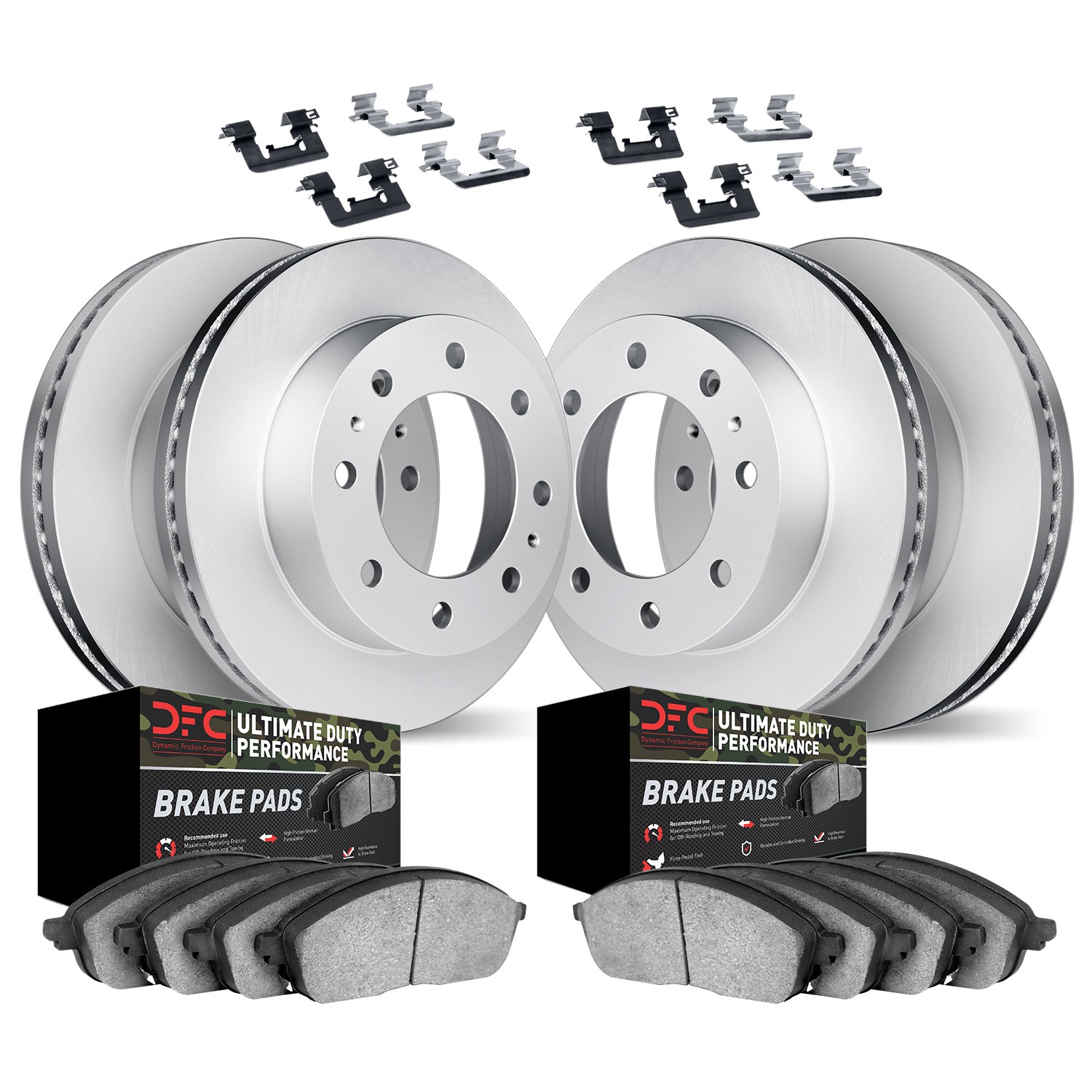DYN 4414-54013 DFC GEOSPEC Coated Rotor- HD Brake Pad - Hardware