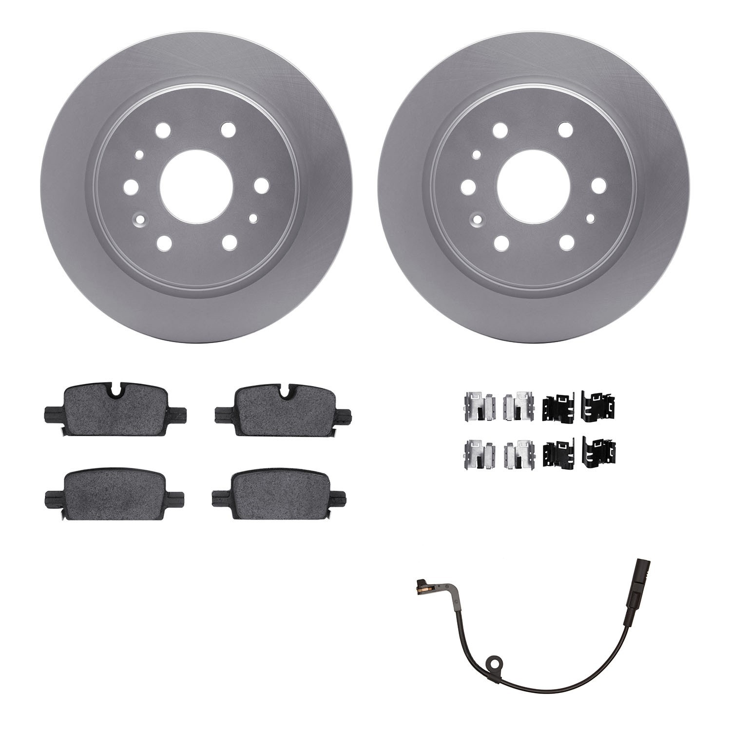 DYN 4422-47002 DFC GEOSPEC Coated Rotor- HD Brake Pad - Hardware and Sensor