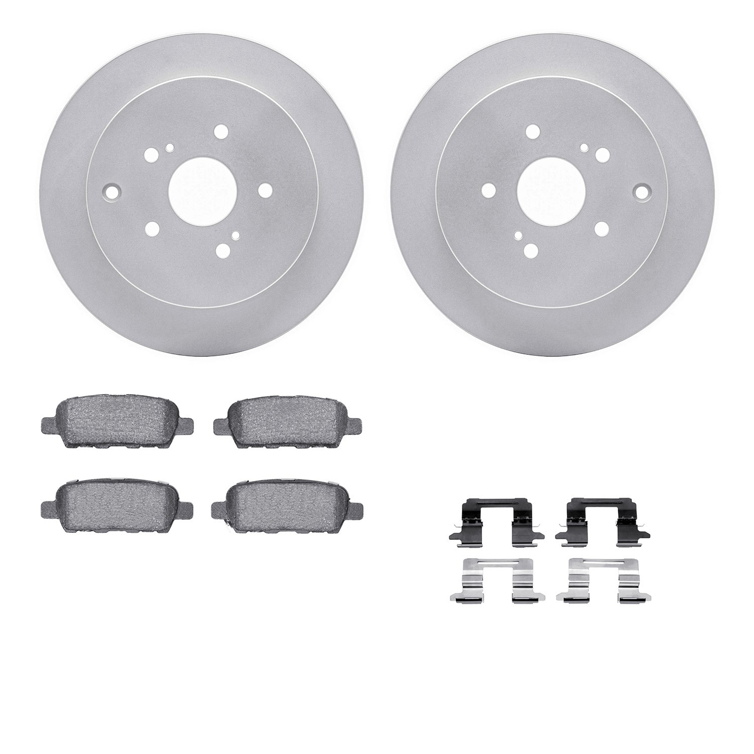 DYN-4512-01022 DFC GEOSPEC Coated Rotors with 5000 Brake Pads - Ceramic and Hardware
