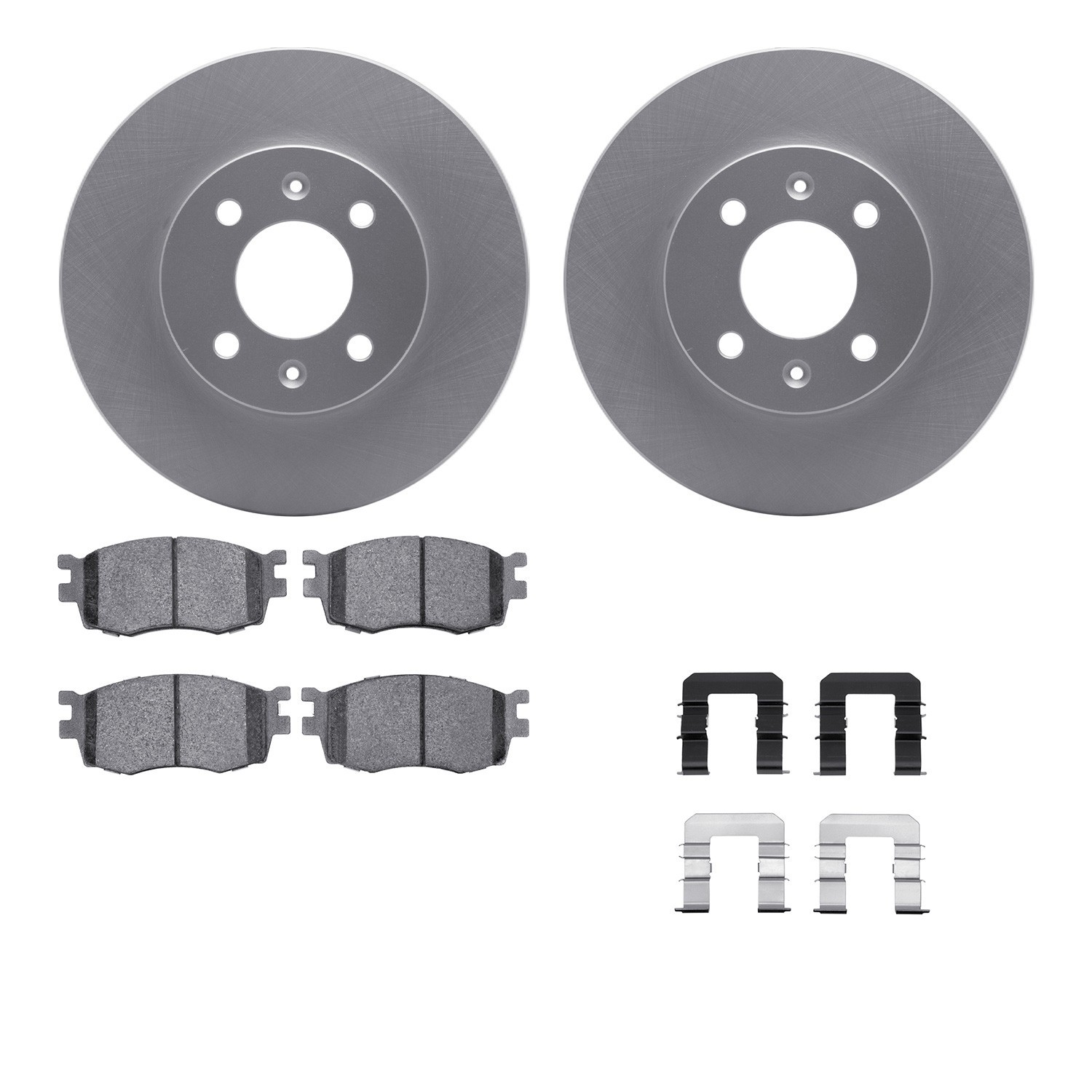 DYN 4512-03091 DFC GEOSPEC Coated Rotors with 5000 Brake Pads - Ceramic and Hardware