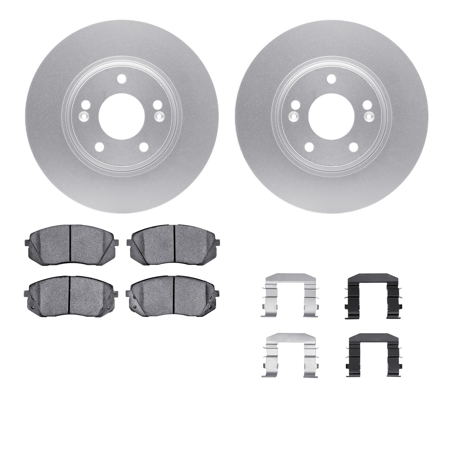 DYN-4512-03115 DFC GEOSPEC Coated Rotors with 5000 Brake Pads - Ceramic and Hardware