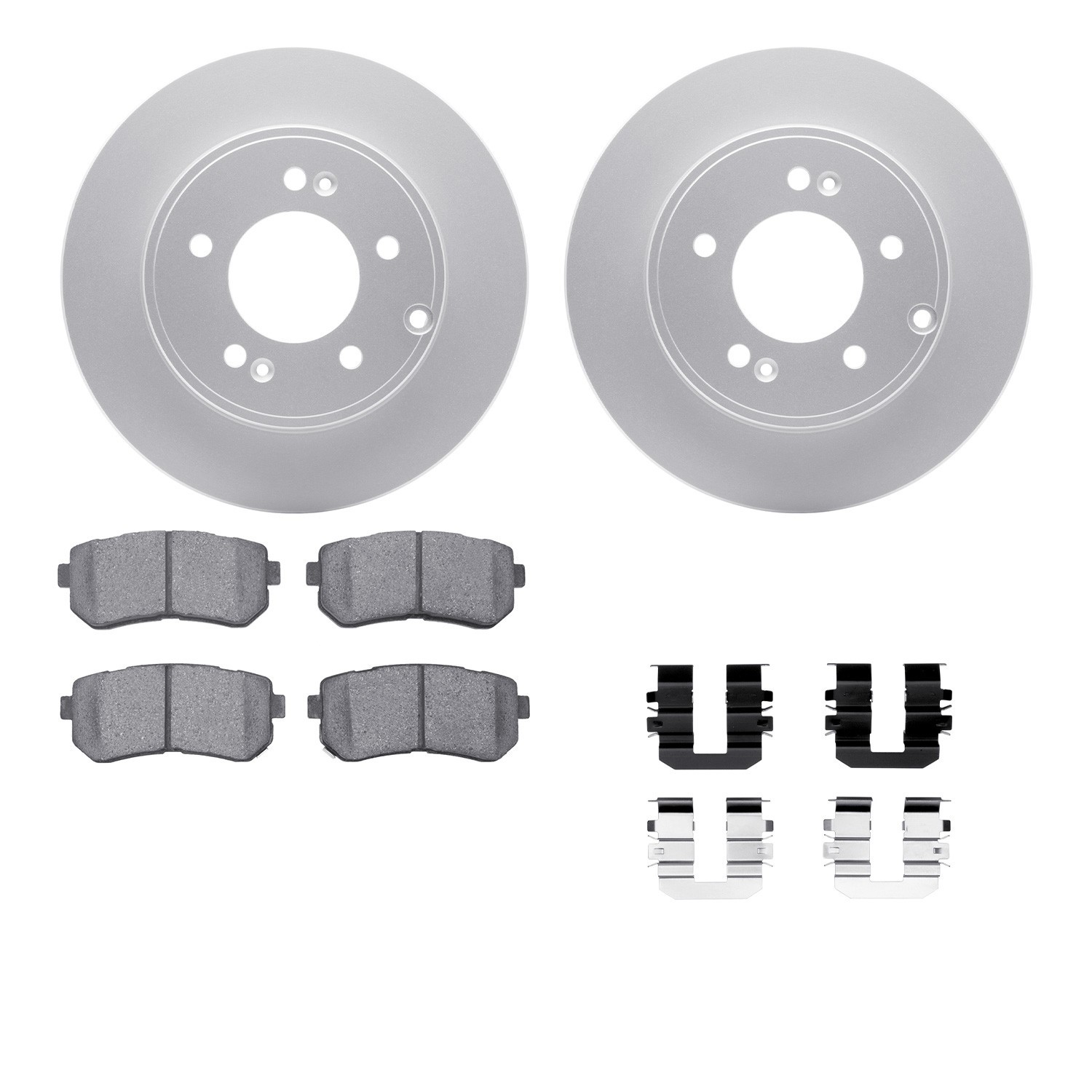 DYN 4512-03125 DFC GEOSPEC Coated Rotors with 5000 Brake Pads - Ceramic and Hardware