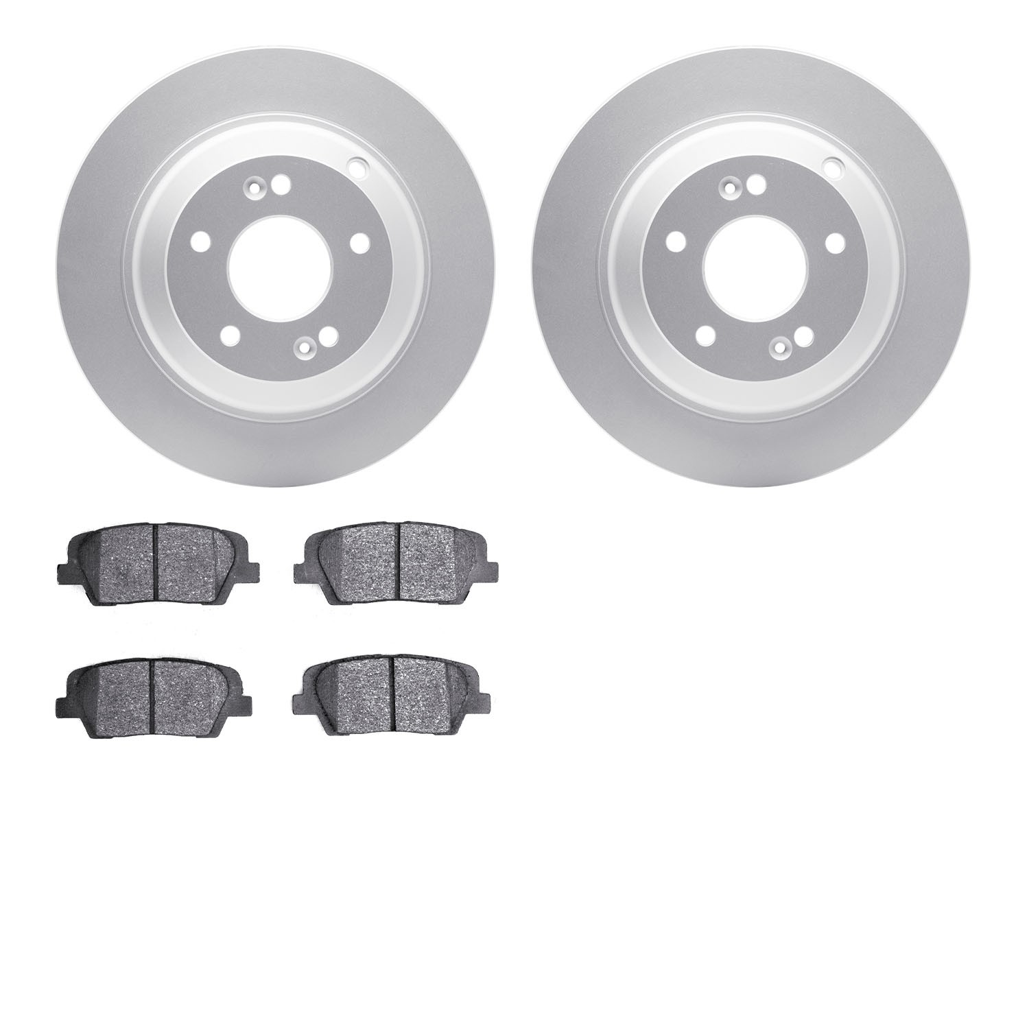 DYN 4512-03142 DFC GEOSPEC Coated Rotors with 5000 Brake Pads - Ceramic and Hardware