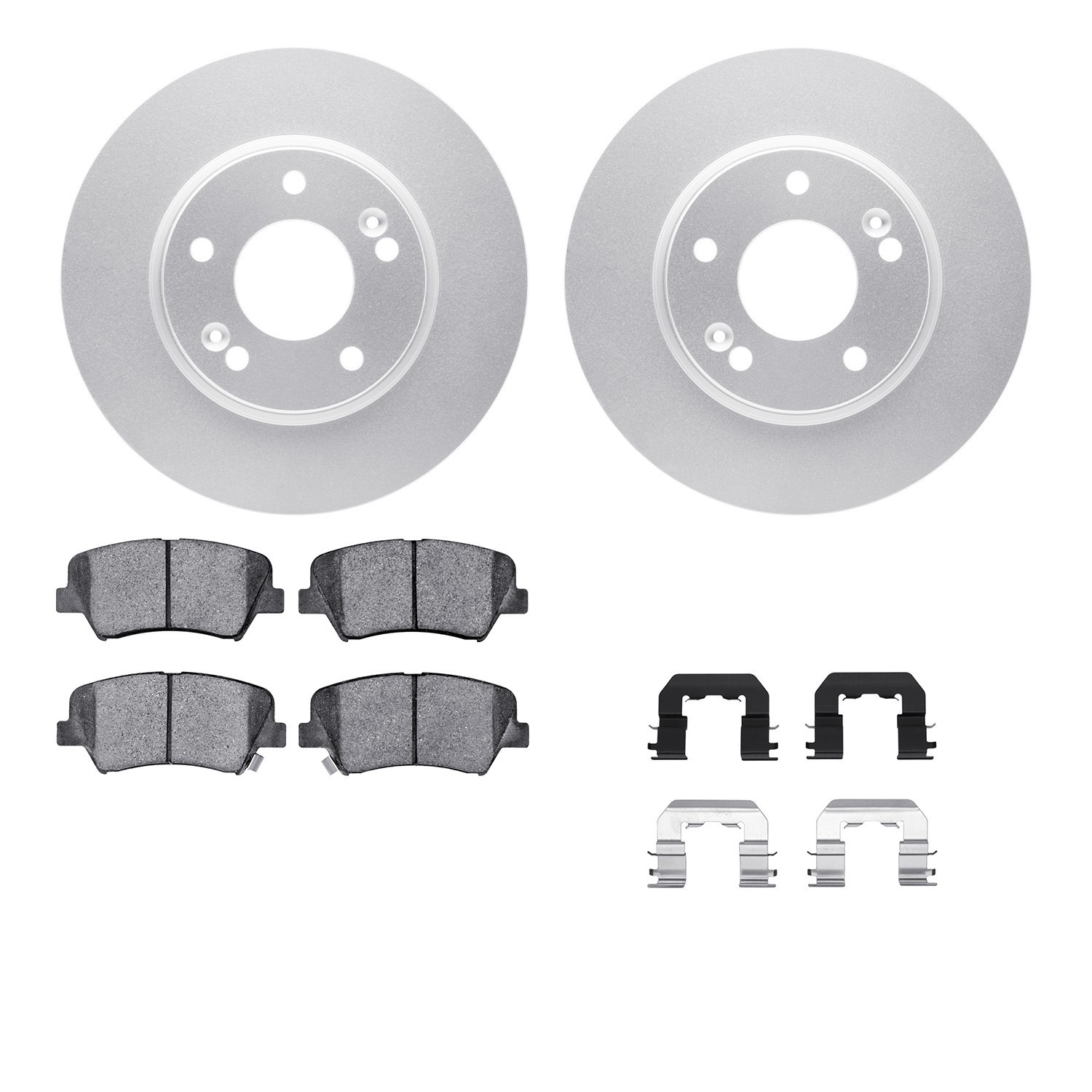 DYN-4512-03151 DFC GEOSPEC Coated Rotors with 5000 Brake Pads - Ceramic and Hardware