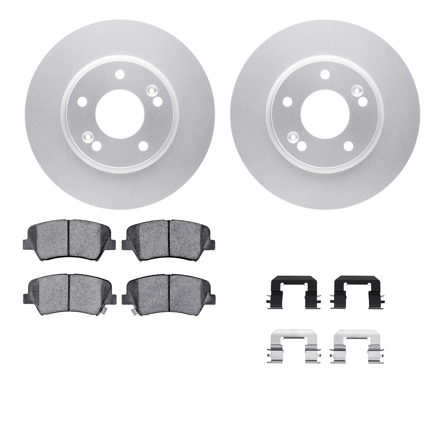 DYN-4512-03152 DFC GEOSPEC Coated Rotors with 5000 Brake Pads - Ceramic and Hardware