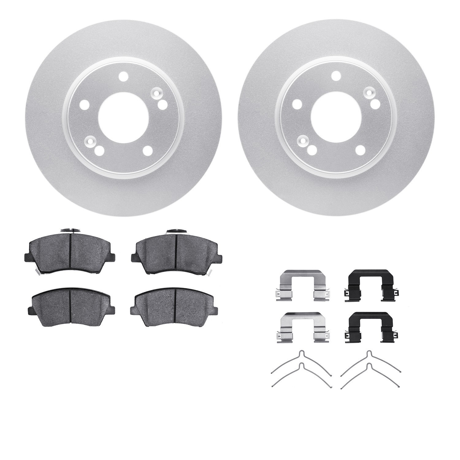 DYN-4512-03154 DFC GEOSPEC Coated Rotors with 5000 Brake Pads - Ceramic and Hardware