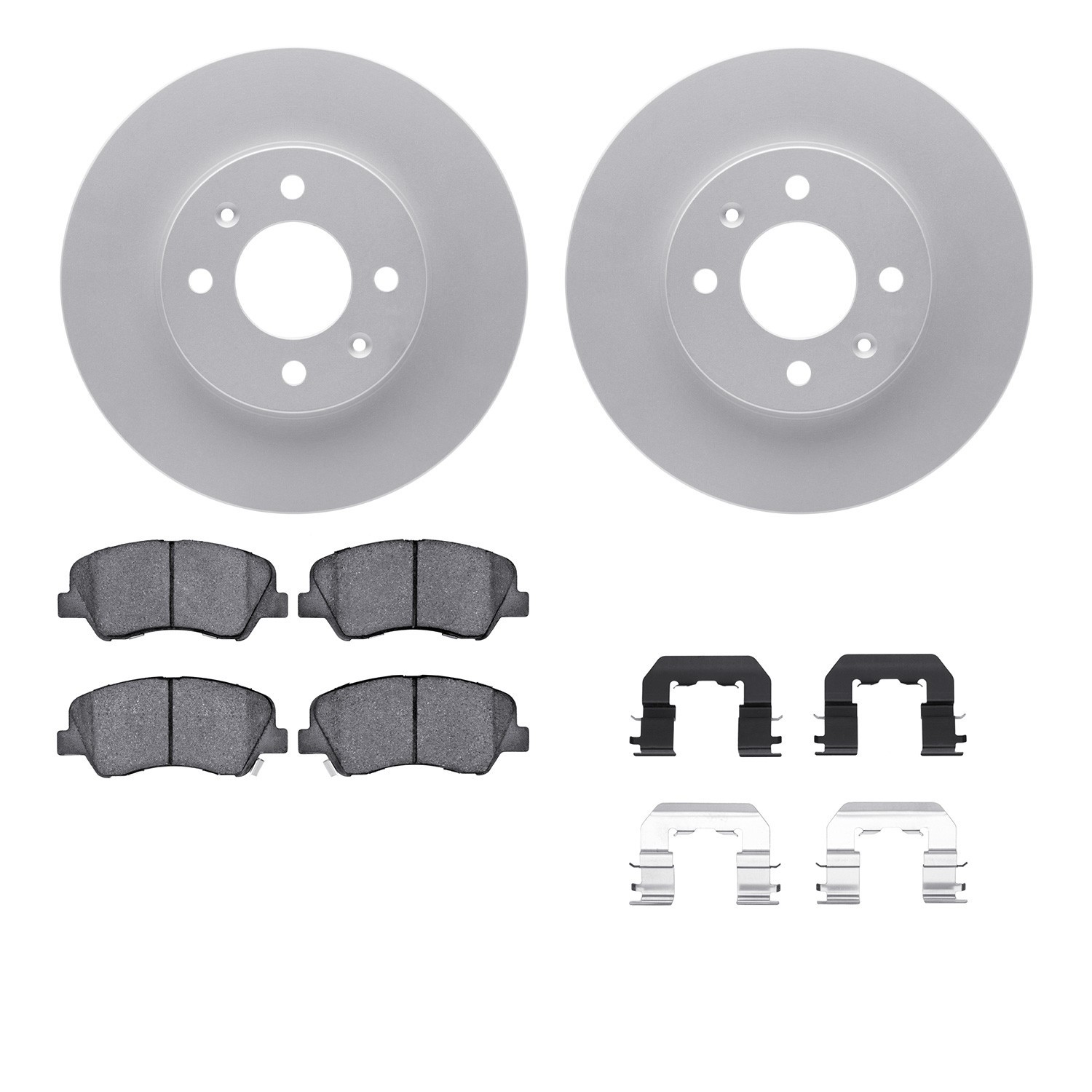 DYN-4512-03163 DFC GEOSPEC Coated Rotors with 5000 Brake Pads - Ceramic and Hardware