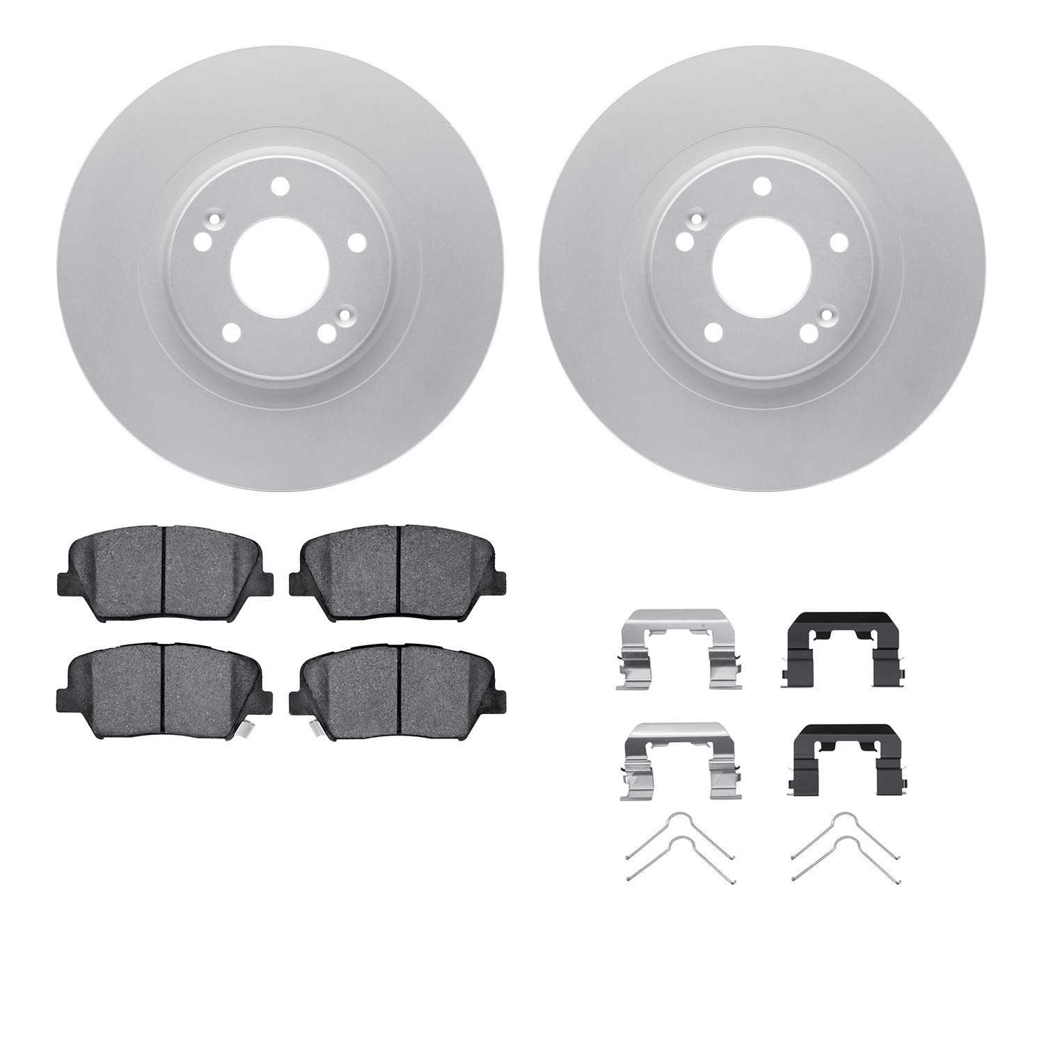 DYN-4512-03178 DFC GEOSPEC Coated Rotors with 5000 Brake Pads - Ceramic and Hardware
