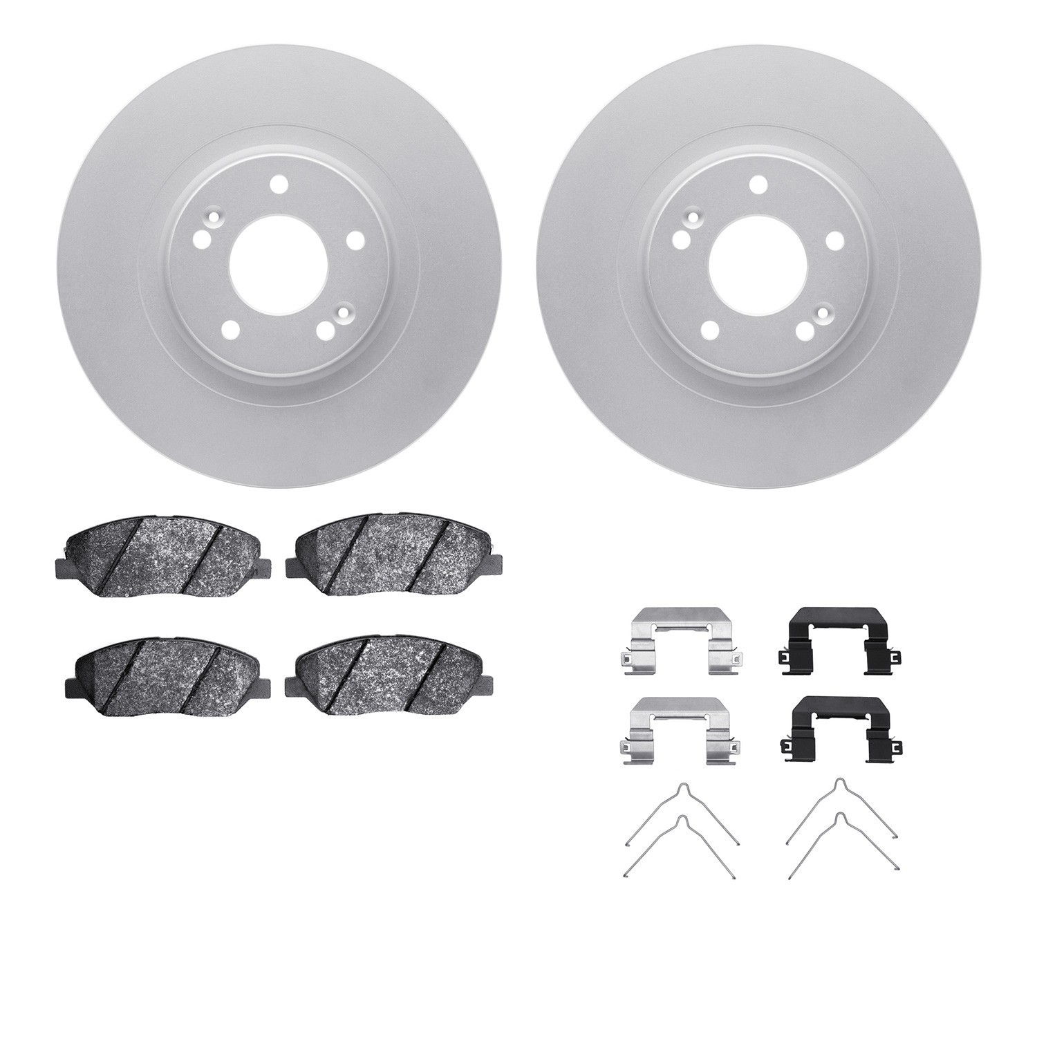 DYN-4512-03179 DFC GEOSPEC Coated Rotors with 5000 Brake Pads - Ceramic and Hardware