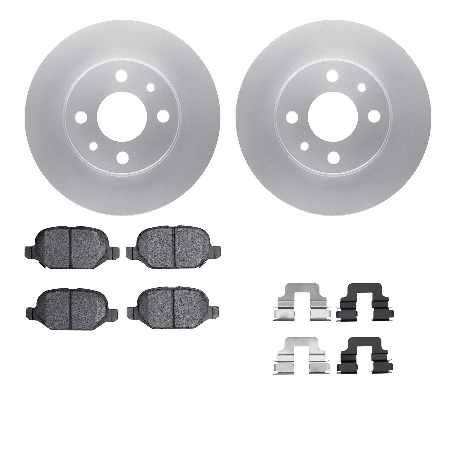 DYN-4512-07007 DFC GEOSPEC Coated Rotors with 5000 Brake Pads - Ceramic and Hardware