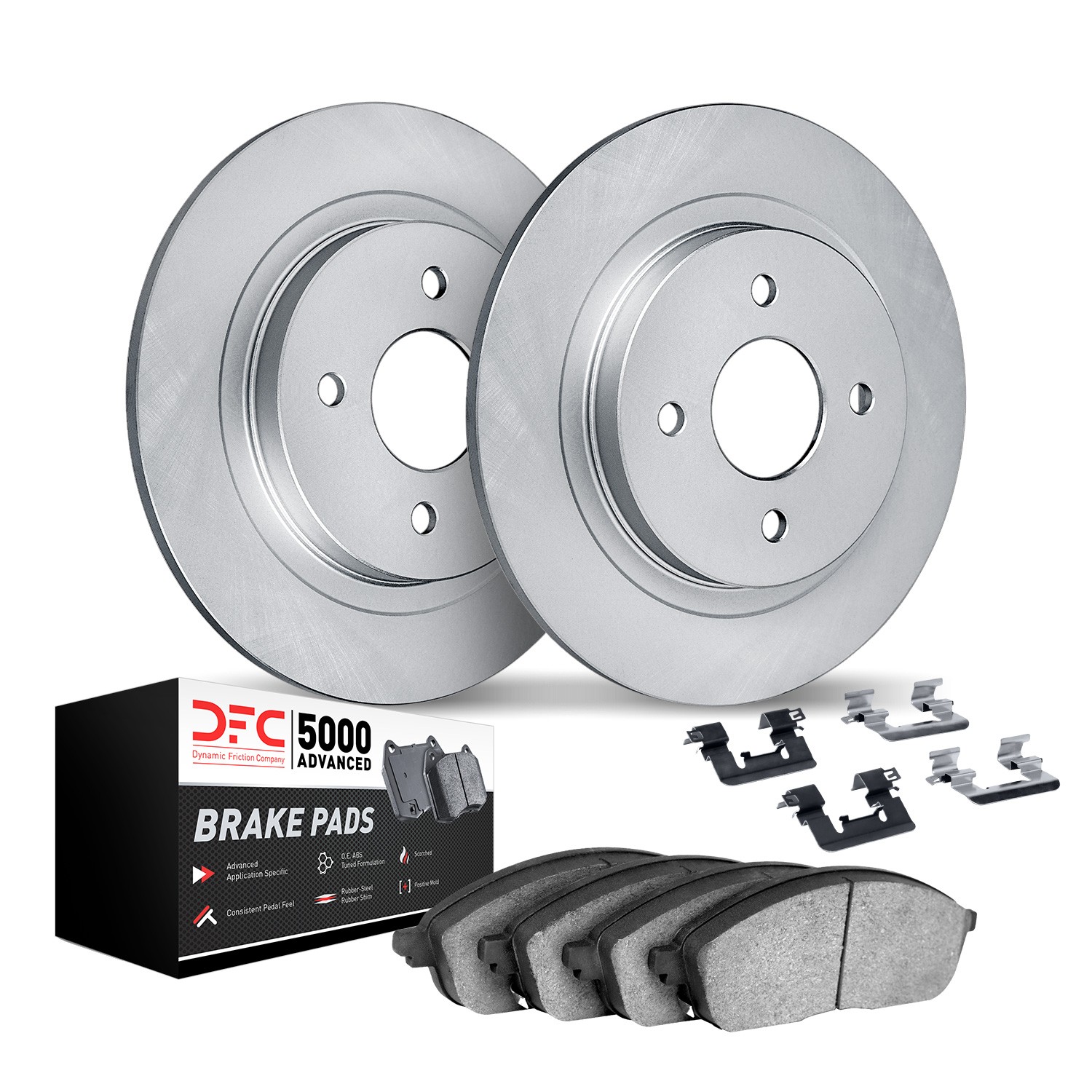 DYN 4512-07011 DFC GEOSPEC Coated Rotors with 5000 Brake Pads - Ceramic and Hardware - Image 2