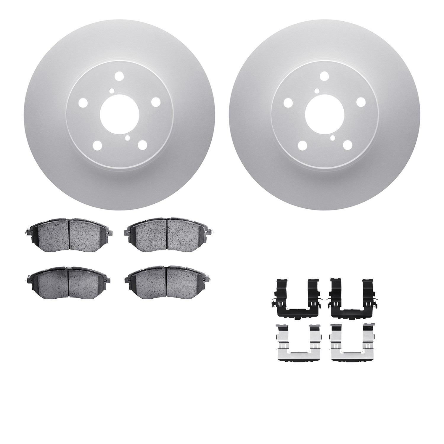DYN 4512-13070 DFC GEOSPEC Coated Rotors with 5000 Brake Pads - Ceramic and Hardware