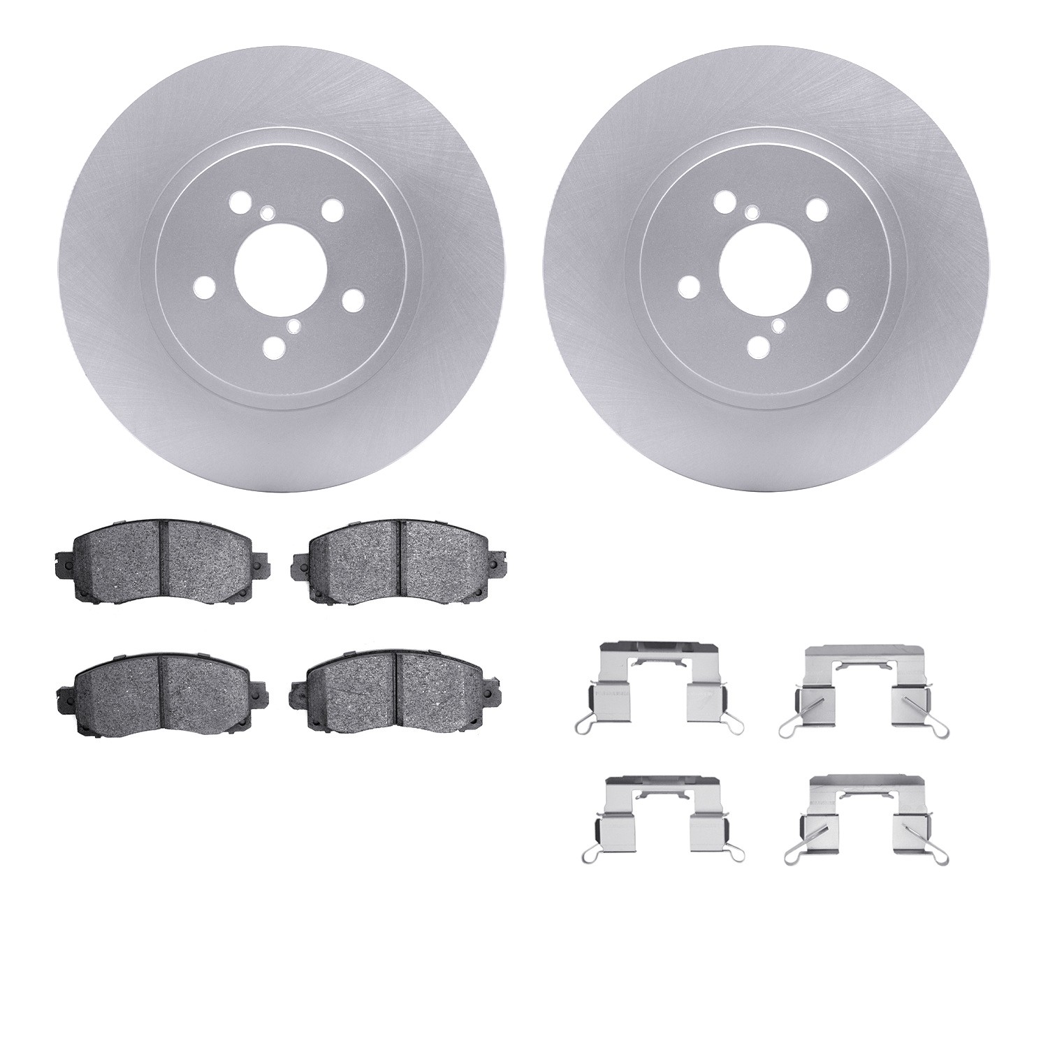 DYN 4512-13083 DFC GEOSPEC Coated Rotors with 5000 Brake Pads - Ceramic and Hardware