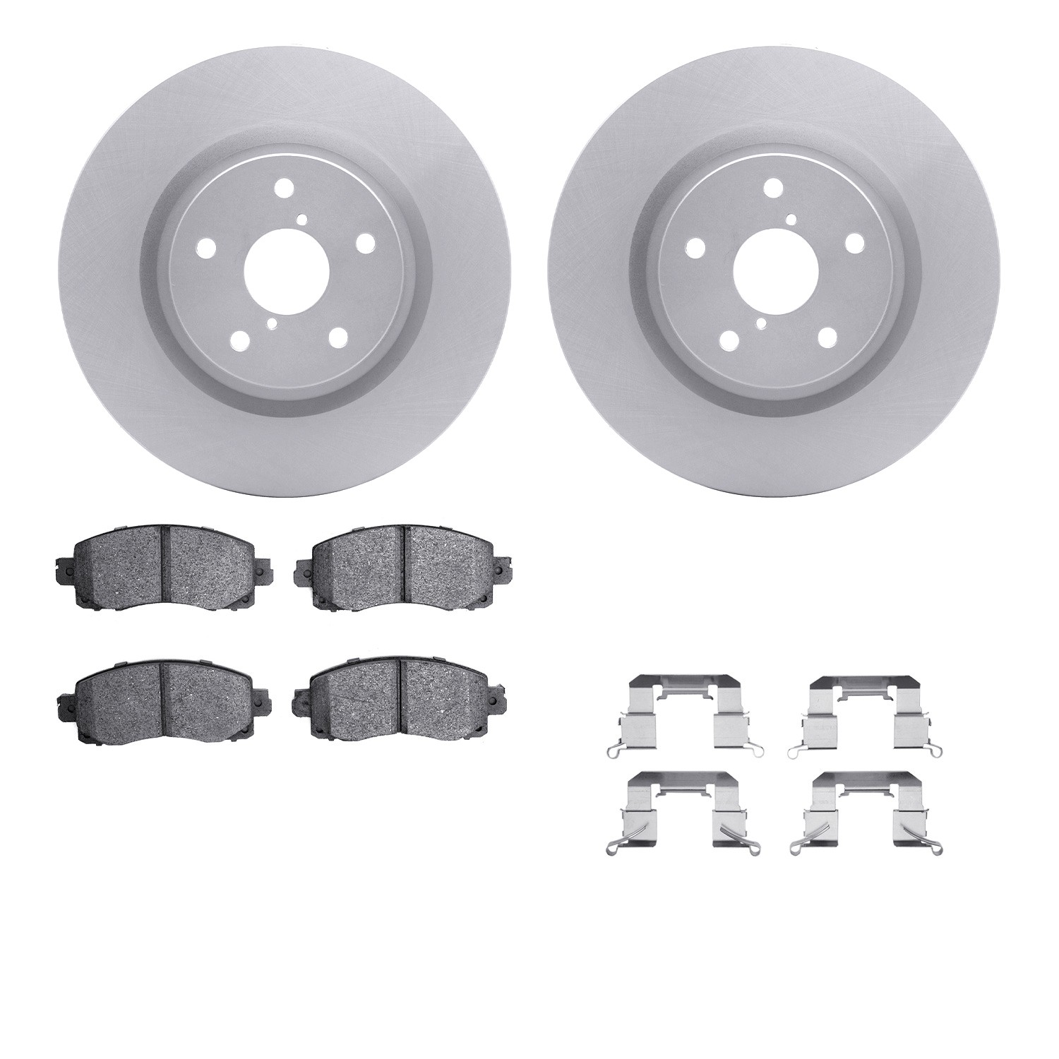 DYN 4512-13088 DFC GEOSPEC Coated Rotors with 5000 Brake Pads - Ceramic and Hardware