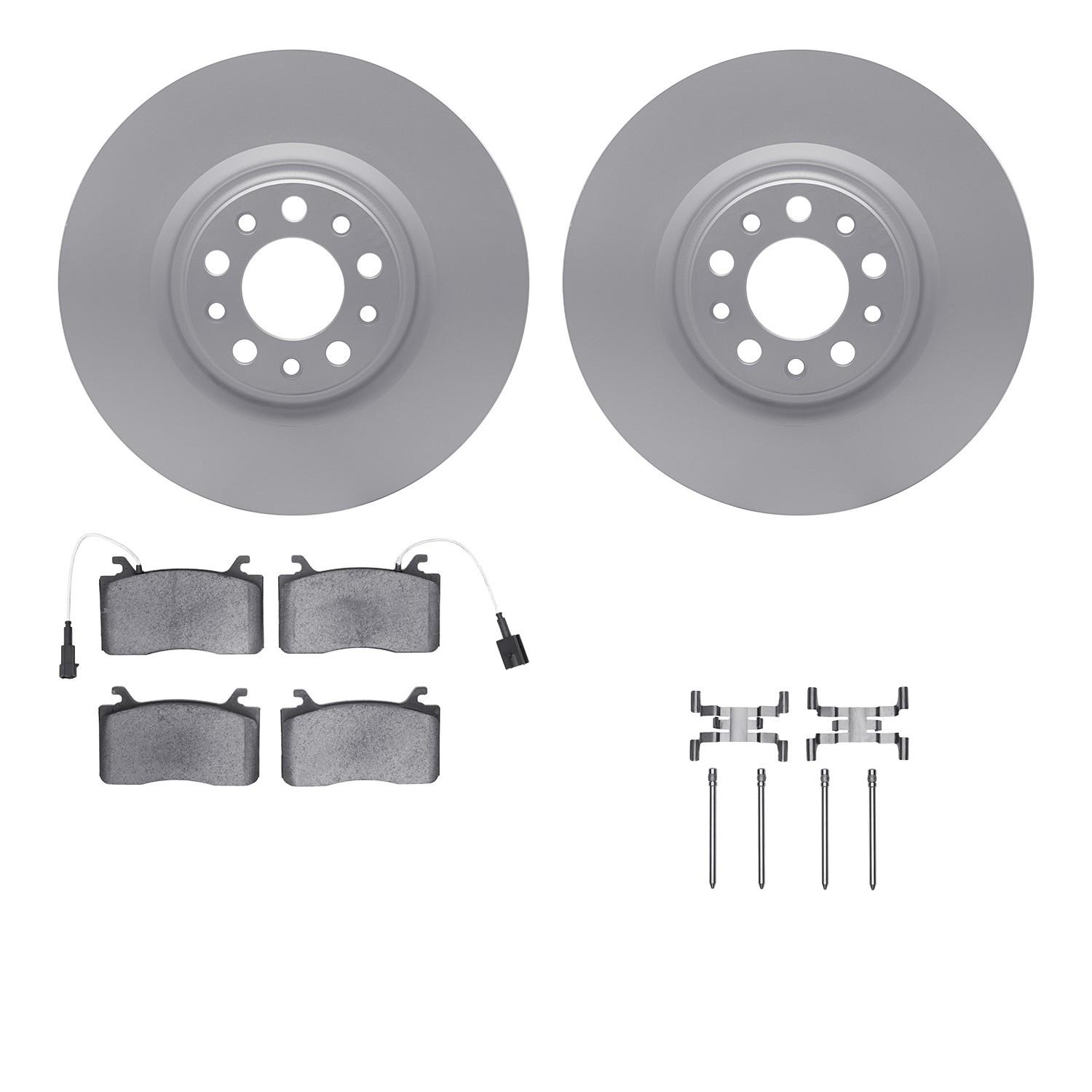 DYN-4512-16004 DFC GEOSPEC Coated Rotors with 5000 Brake Pads - Ceramic and Hardware