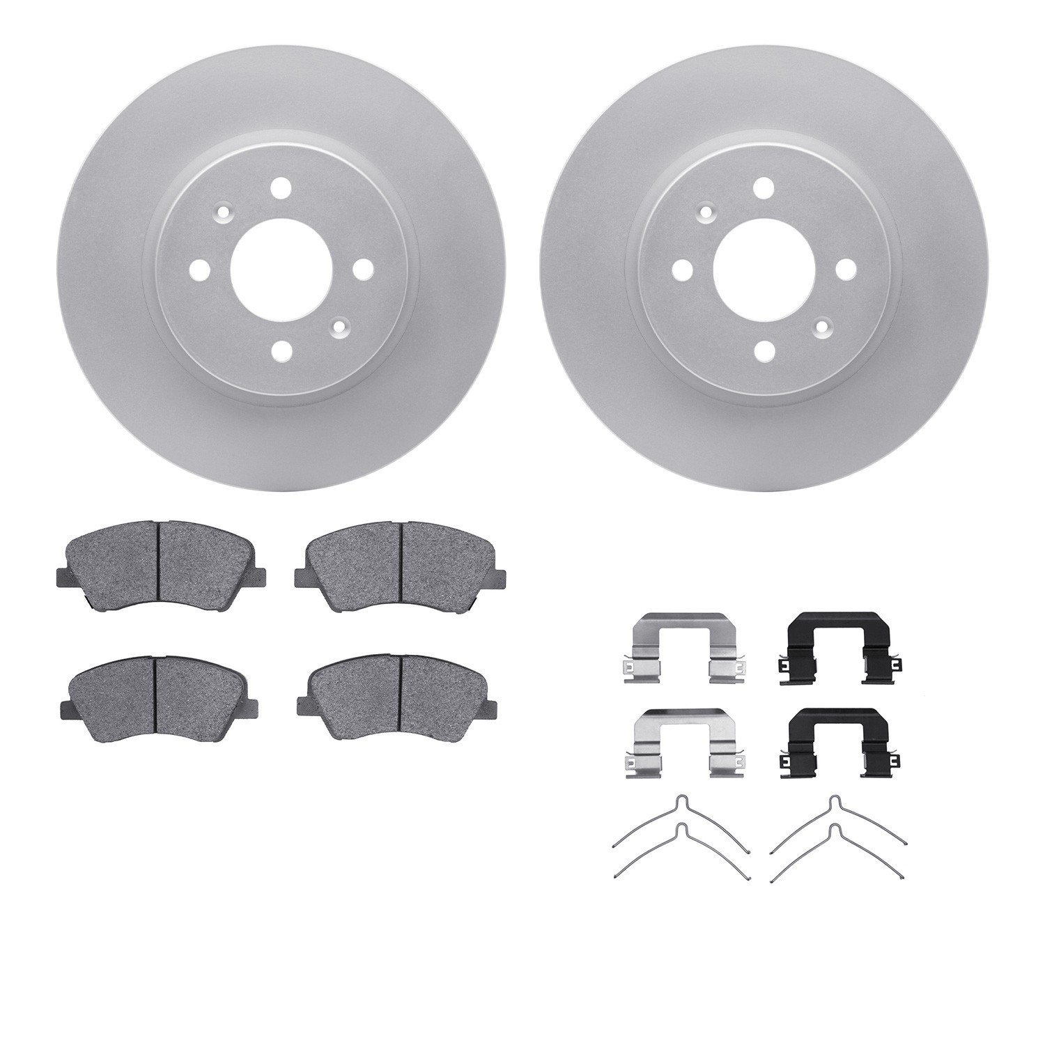 DYN 4512-21056 DFC GEOSPEC Coated Rotors with 5000 Brake Pads - Ceramic and Hardware