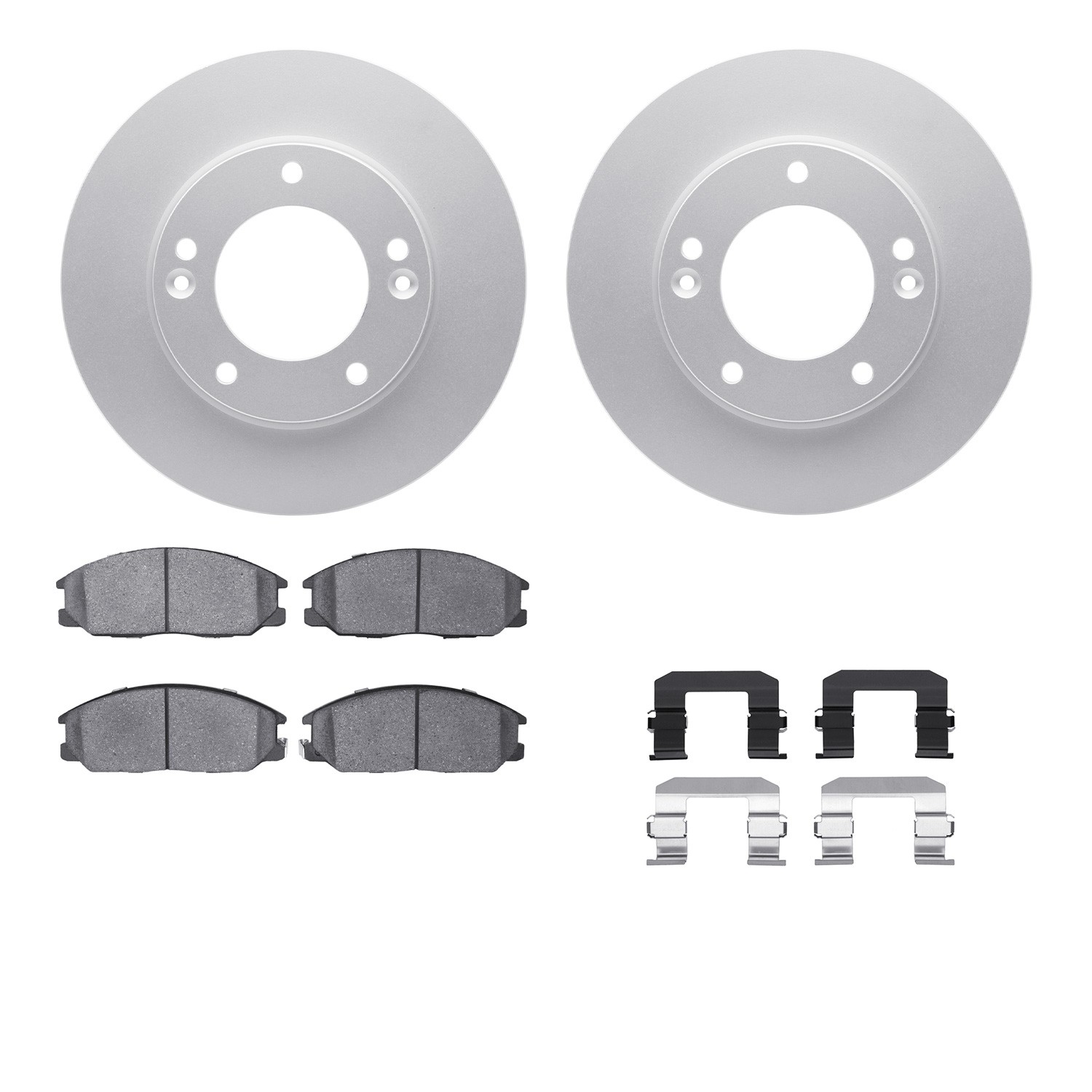 DYN 4512-21066 DFC GEOSPEC Coated Rotors with 5000 Brake Pads - Ceramic and Hardware