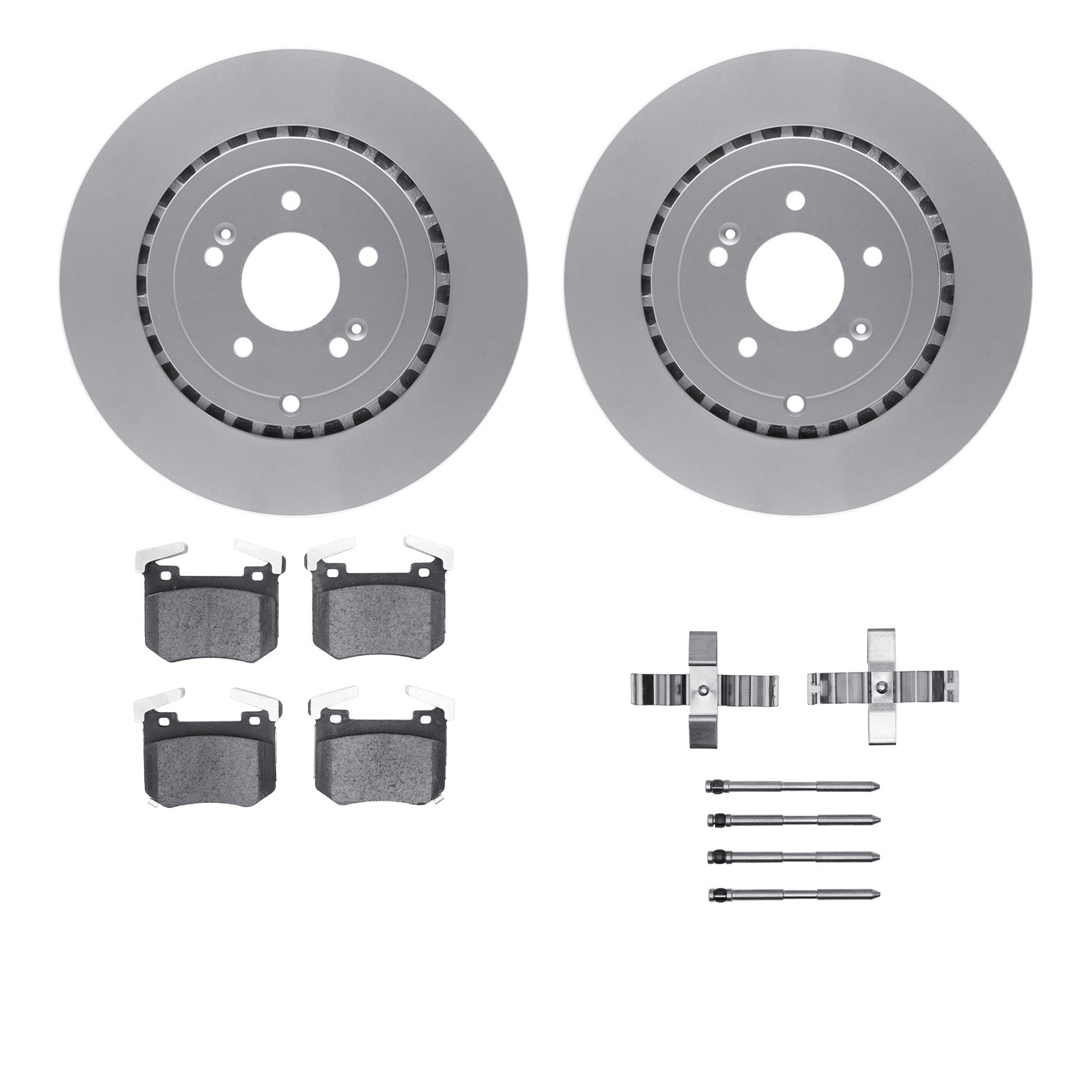 DYN 4512-21193 DFC Geospec Rotors with 5000 Advanced Brake Pads includes Hardware
