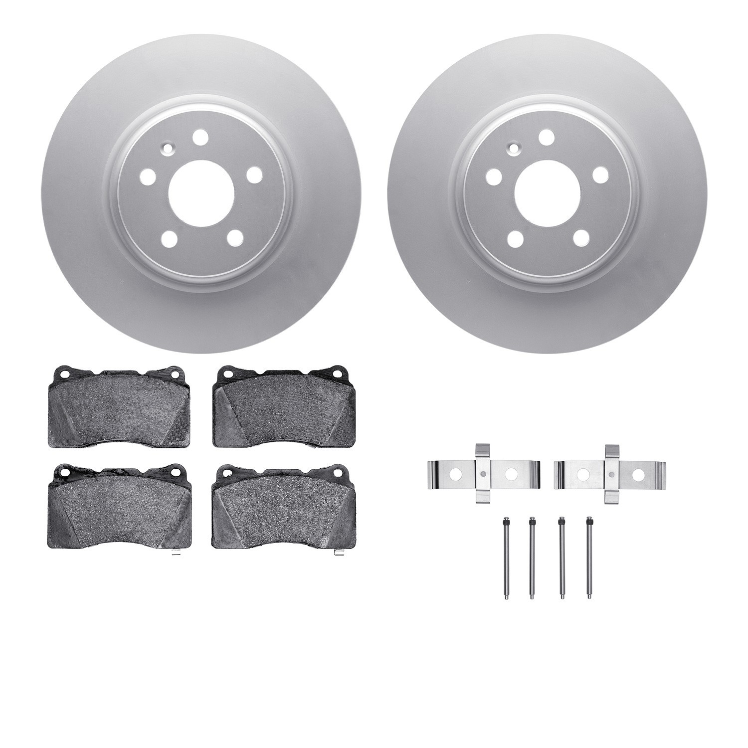DYN-4512-26006 DFC GEOSPEC Coated Rotors with 5000 Brake Pads - Ceramic and Hardware