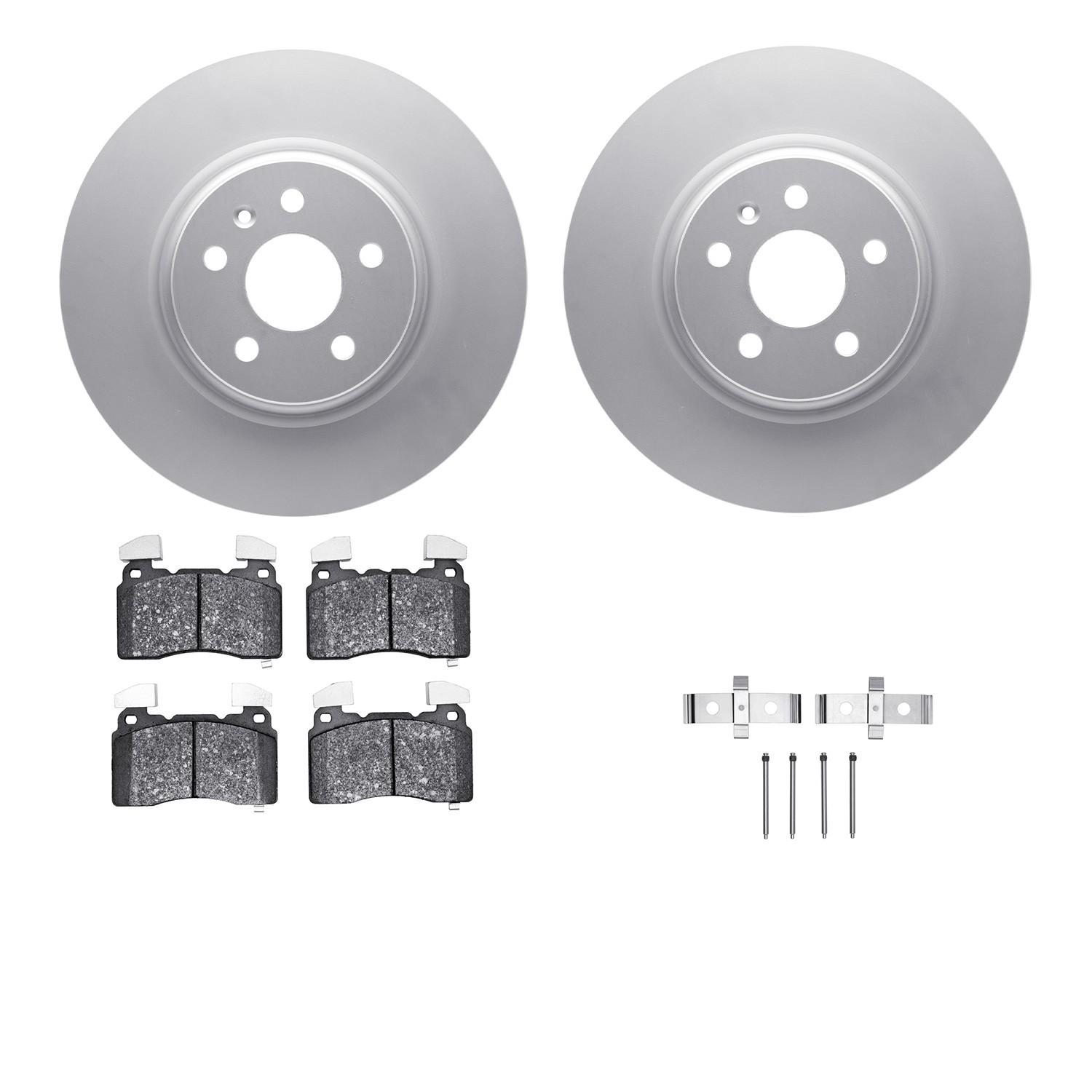 DYN 4512-26009 DFC GEOSPEC Coated Rotors with 5000 Brake Pads - Ceramic and Hardware