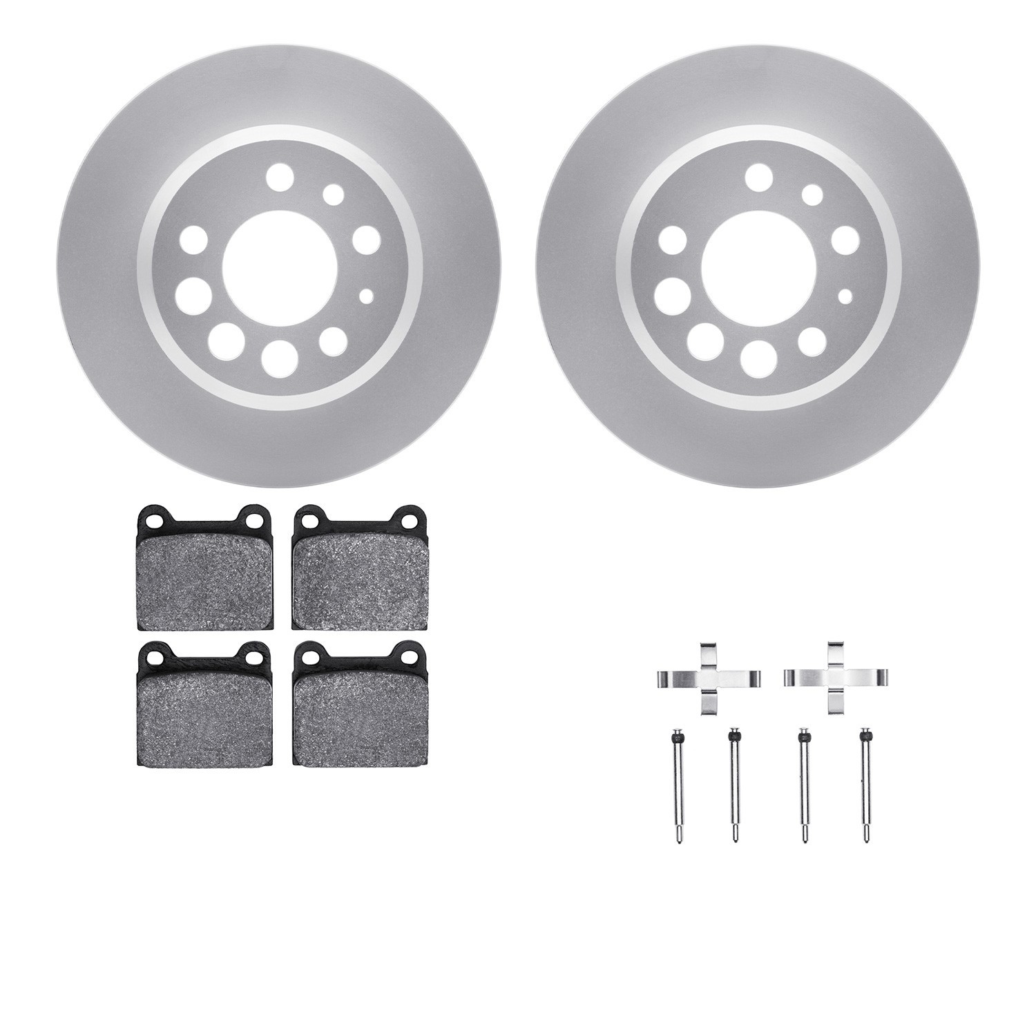 DYN-4512-27059 DFC GEOSPEC Coated Rotors with 5000 Brake Pads - Ceramic and Hardware