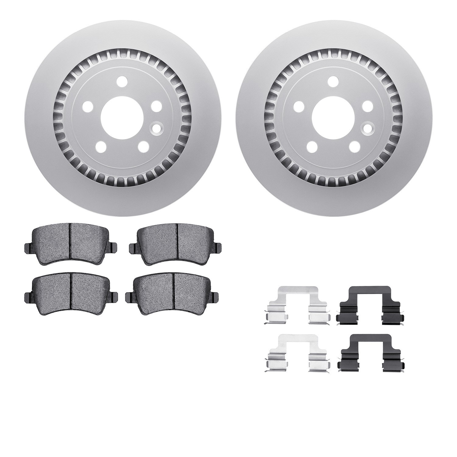 DYN 4512-27103 DFC GEOSPEC Coated Rotors with 5000 Brake Pads - Ceramic and Hardware