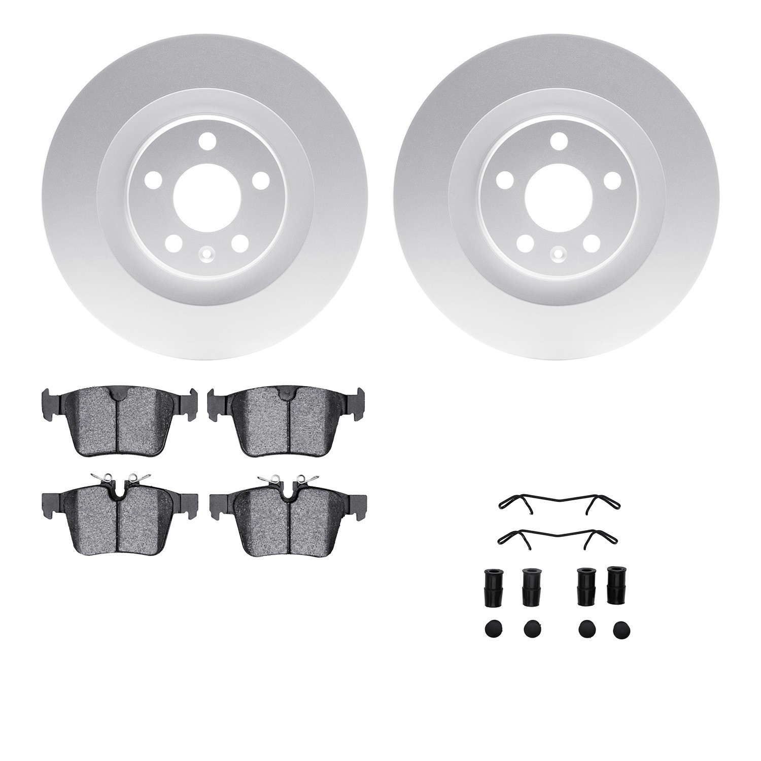 DYN-4512-27109 DFC GEOSPEC Coated Rotors with 5000 Brake Pads - Ceramic and Hardware